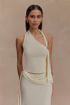 Xanthia Knit Halter Top - Ivory