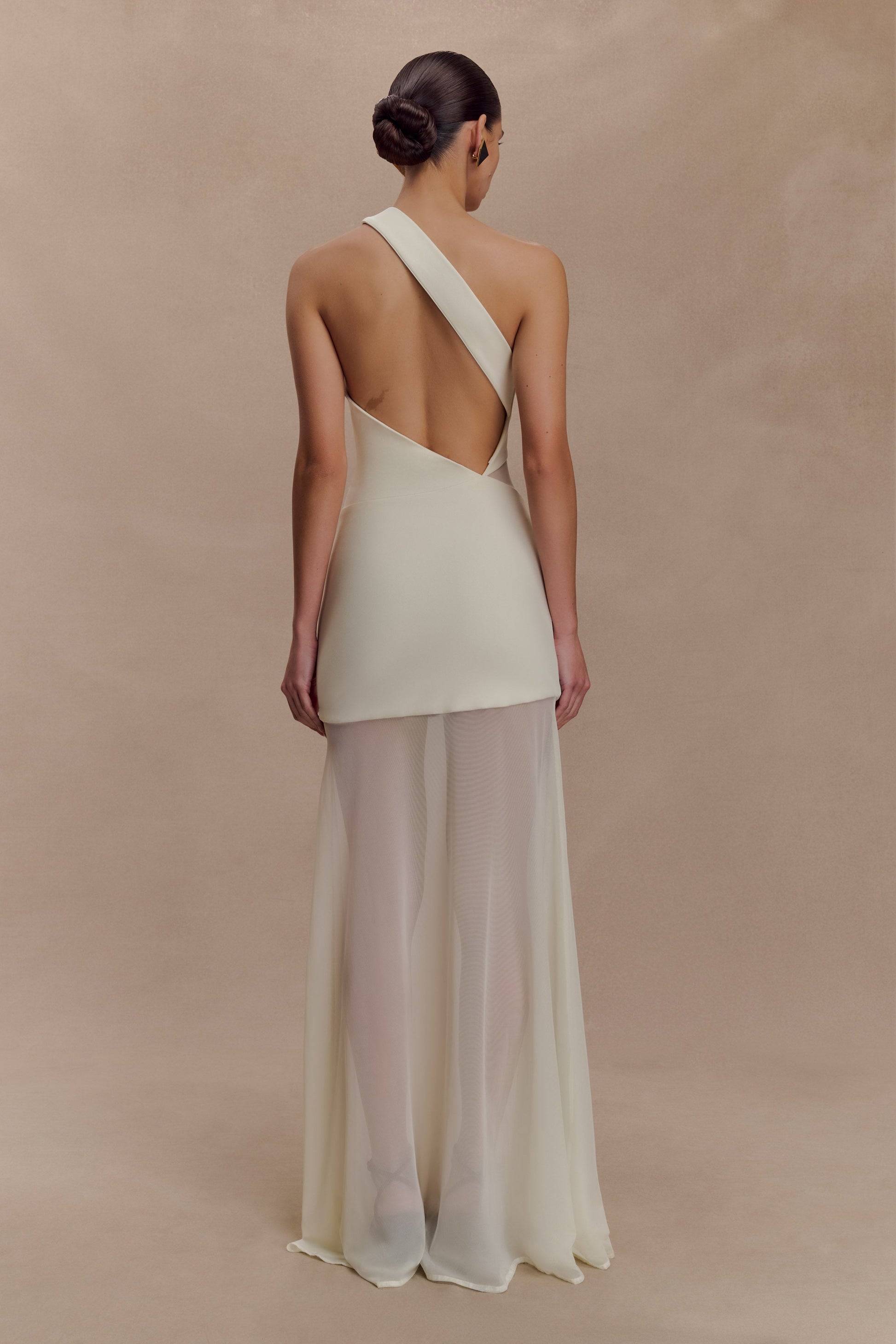 Vashti Cut Out Mesh Maxi Dress - Ivory #2