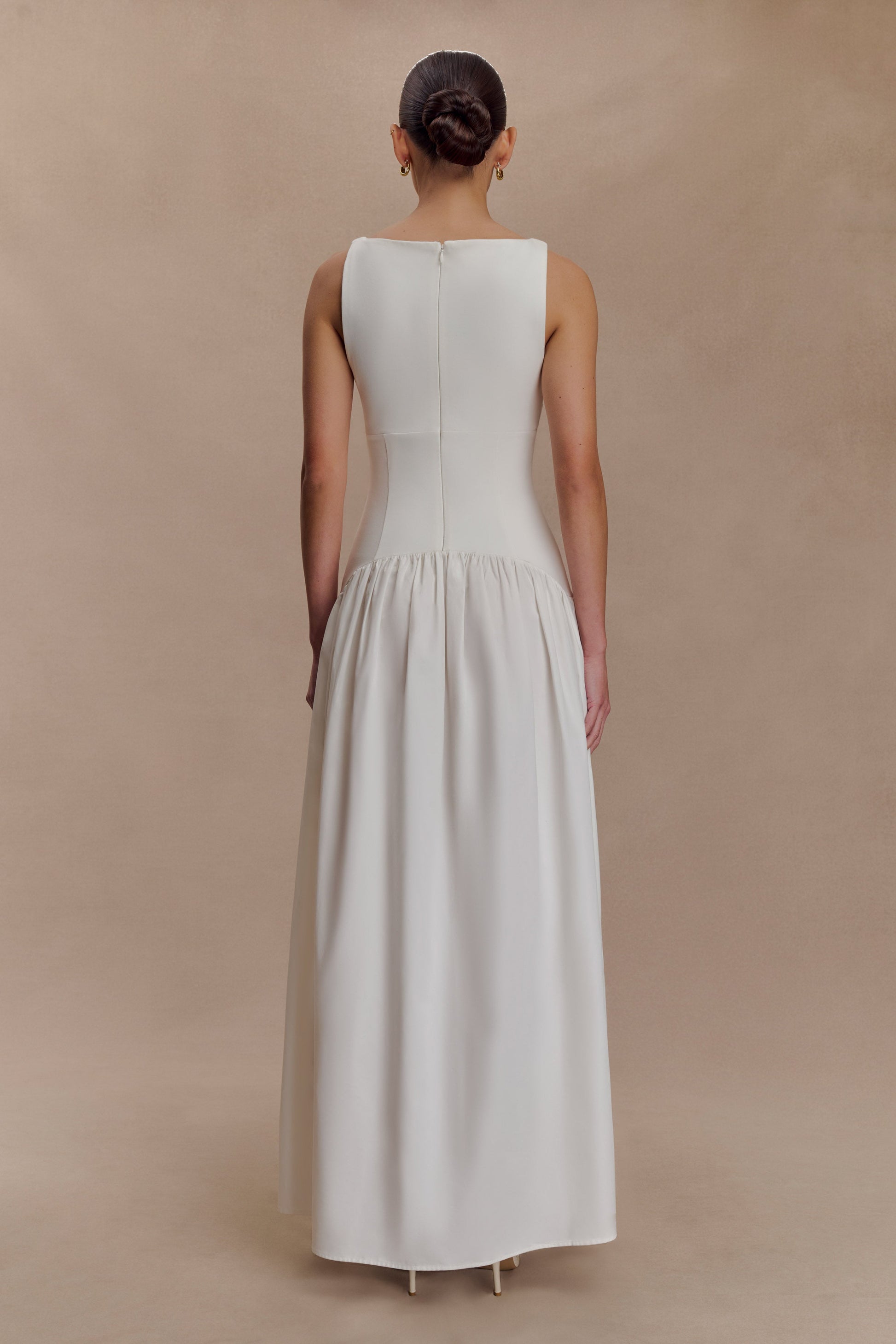 Acacia Contrast Sleeveless Maxi Dress - White #2