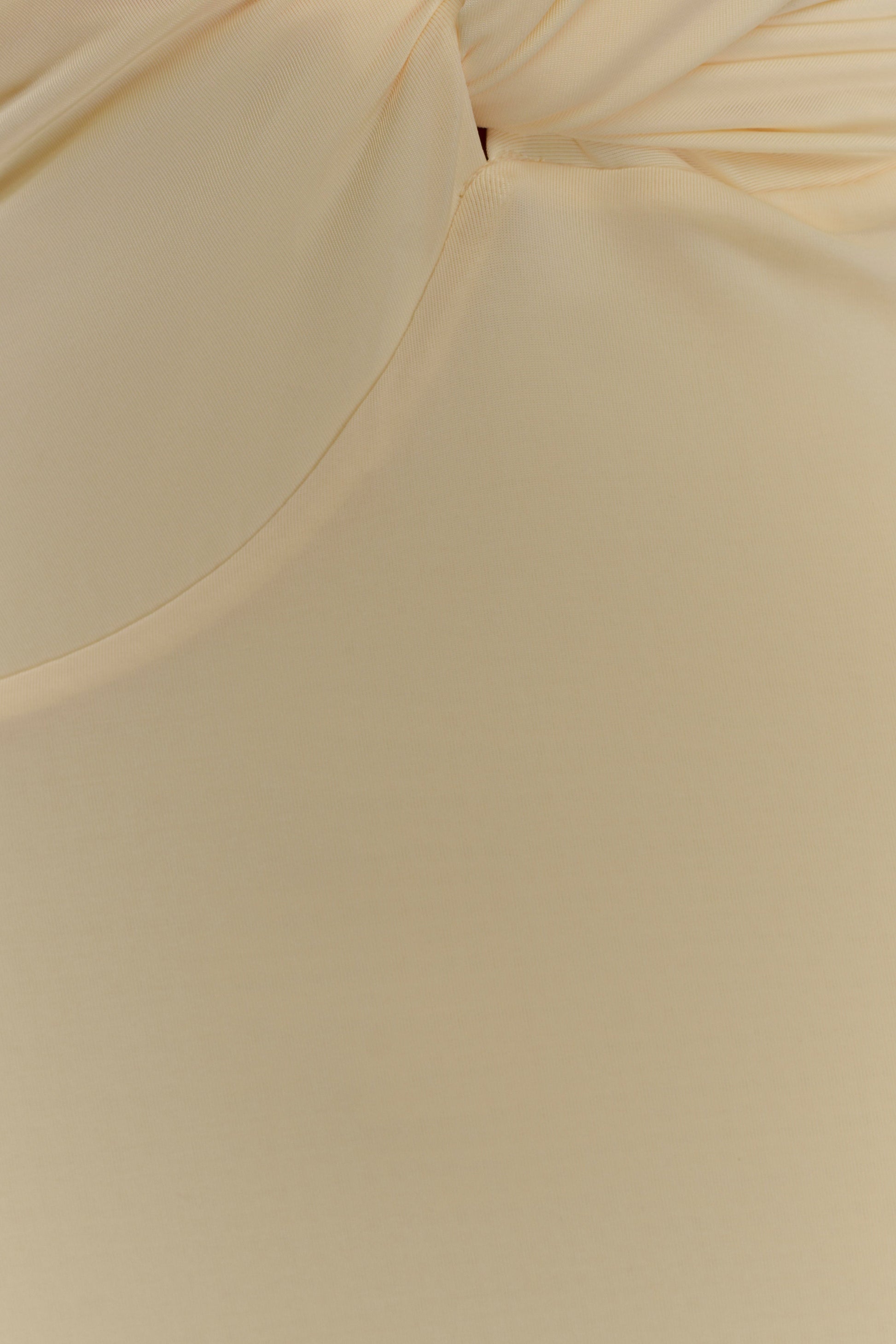 Stella Draped Slinky Maxi Dress - Pale Lemon #4