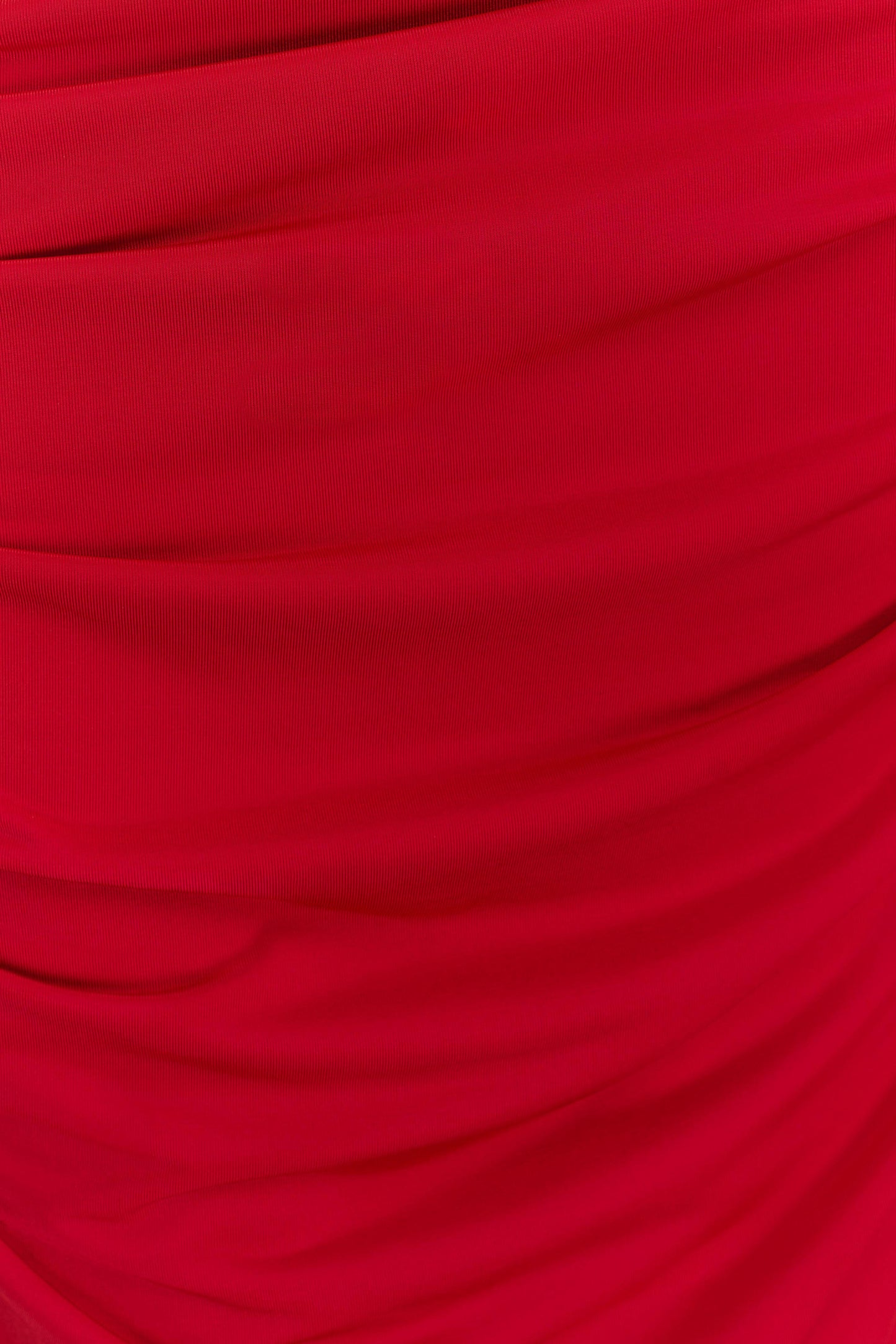 Amandine Ruched Slinky Maxi Dress - Ruby