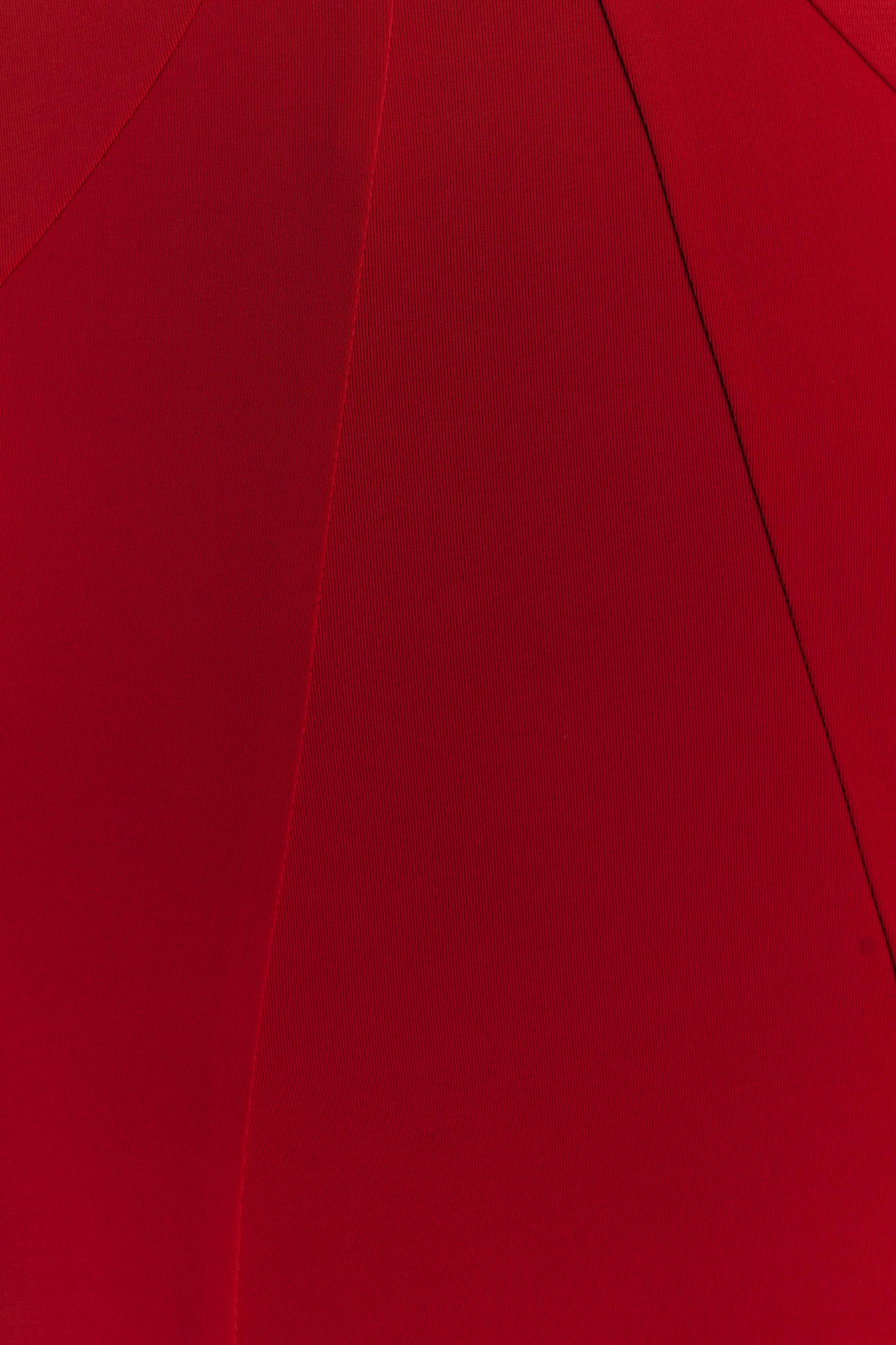 Juliet Slinky Maxi Dress With Scarf - Ruby #4