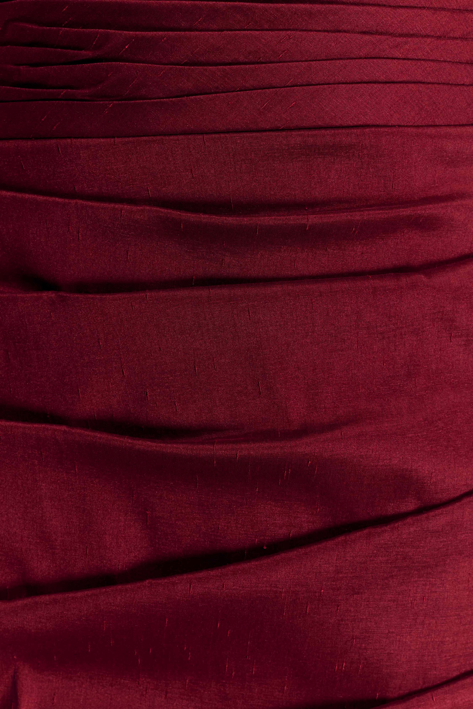 Thelma Bardot Maxi Dress - Wine #5