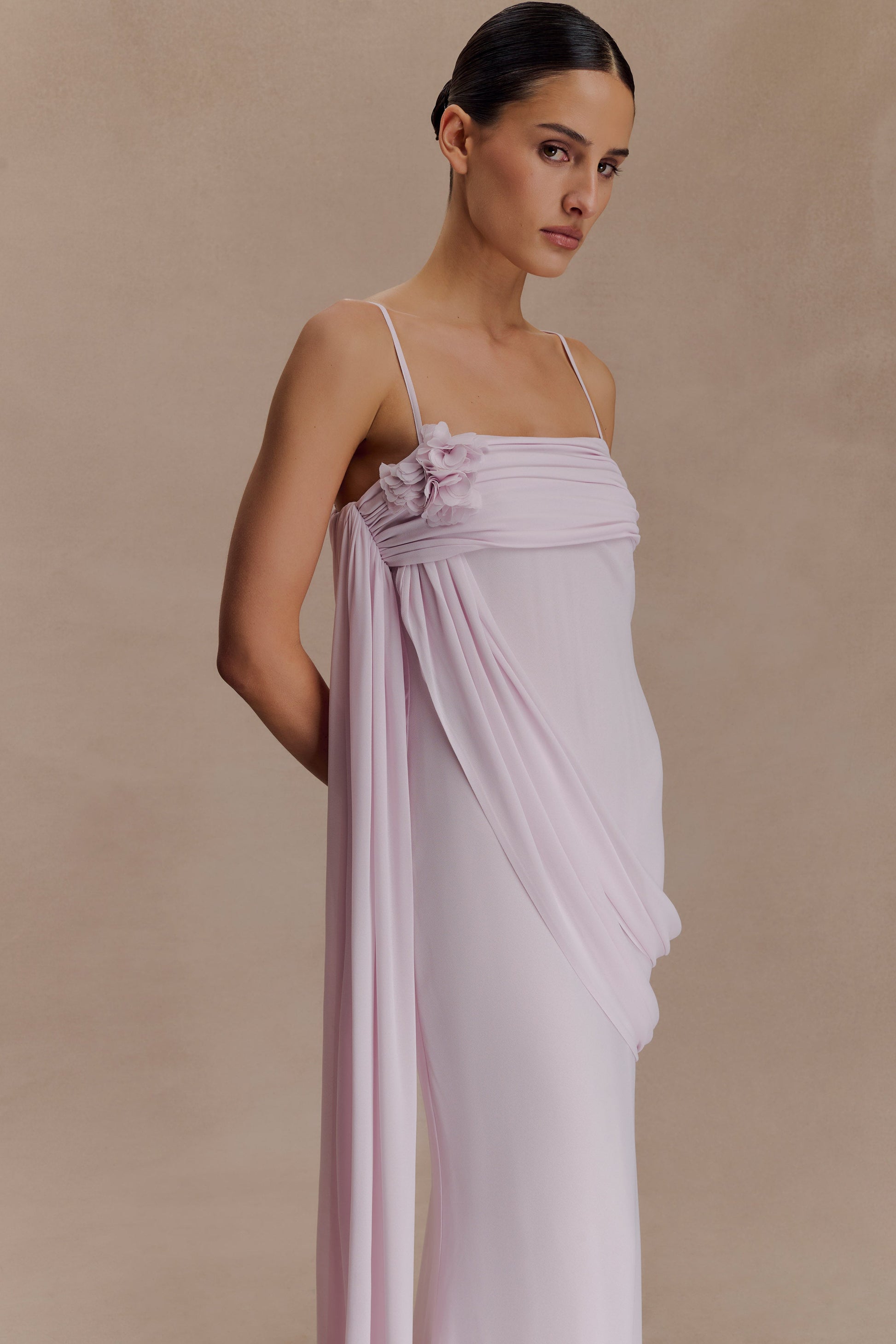 Leena Chiffon Maxi Dress - Light Lilac #7