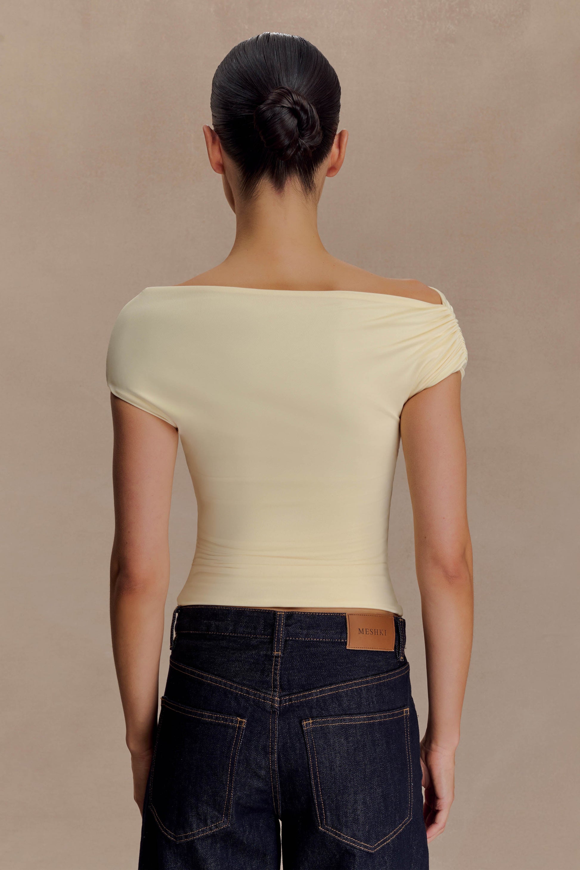 Kinsley Slinky Top With Hardware - Pale Lemon #4