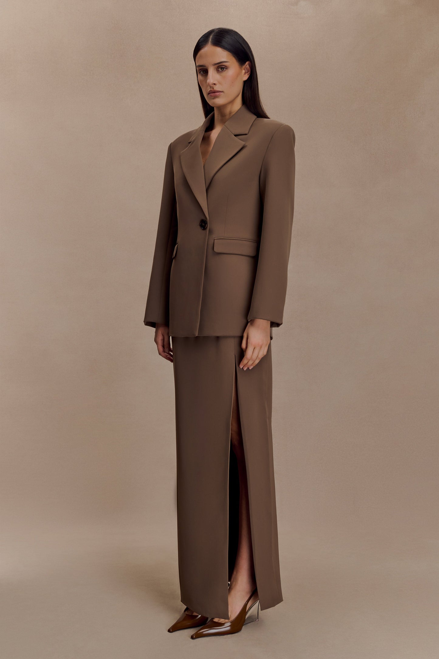 Mateo Oversized Blazer - Cacao Brown