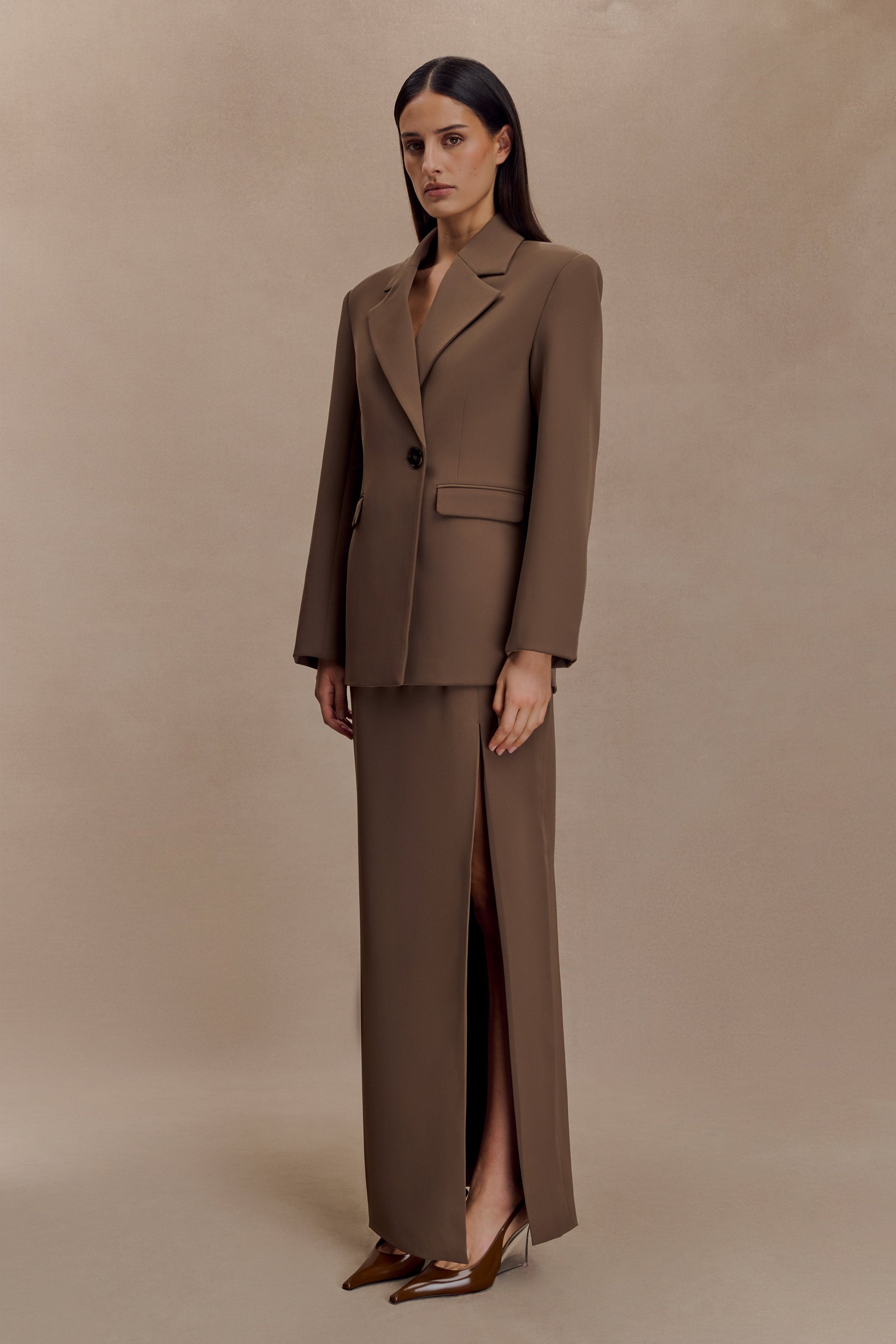 Mateo Oversized Blazer - Cacao Brown #4