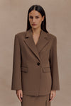 Mateo Oversized Blazer - Cacao Brown