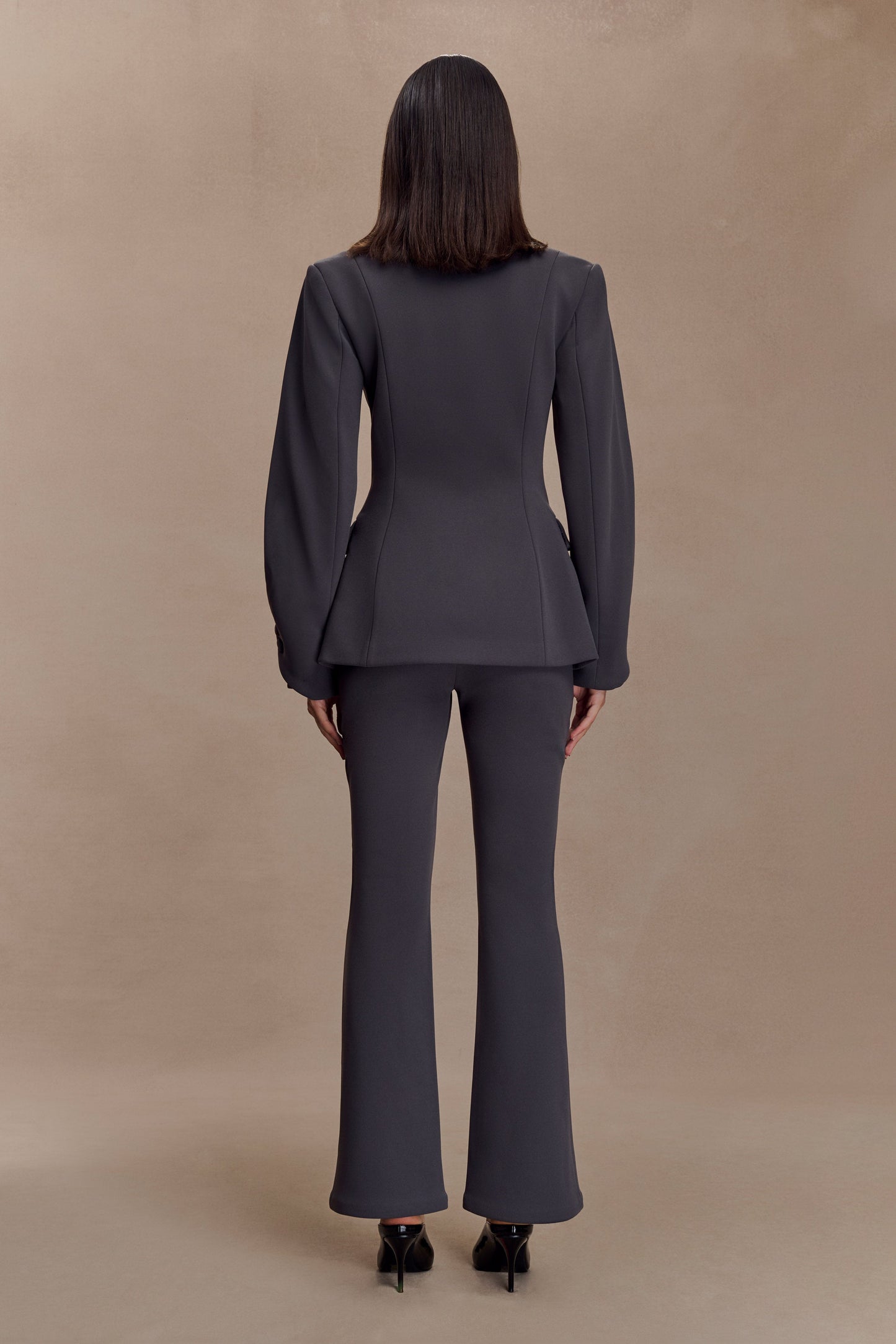 Wesley Structured Blazer - Charcoal Shadow