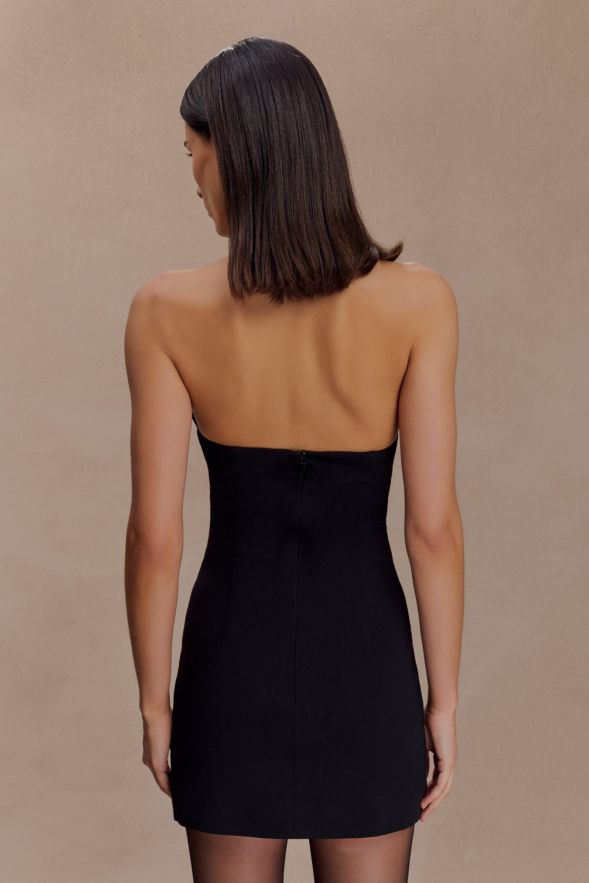 Christina Cross Over Mini Dress - Black #4