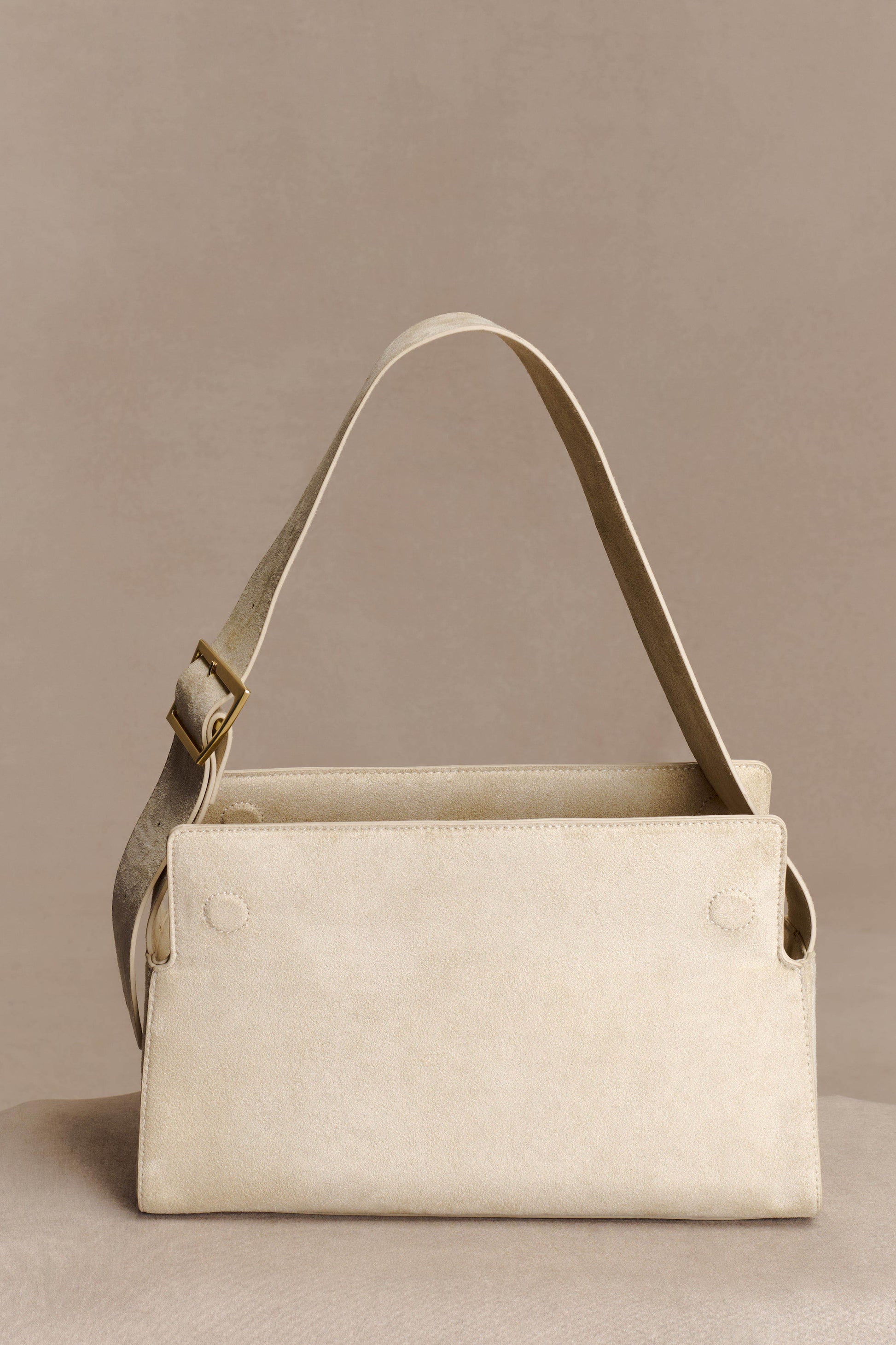 Maria Faux Suede Shoulder Bag - Stone #7