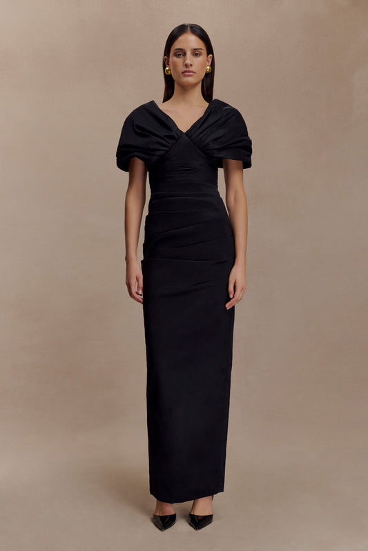 Thelma Bardot Maxi Dress - Black