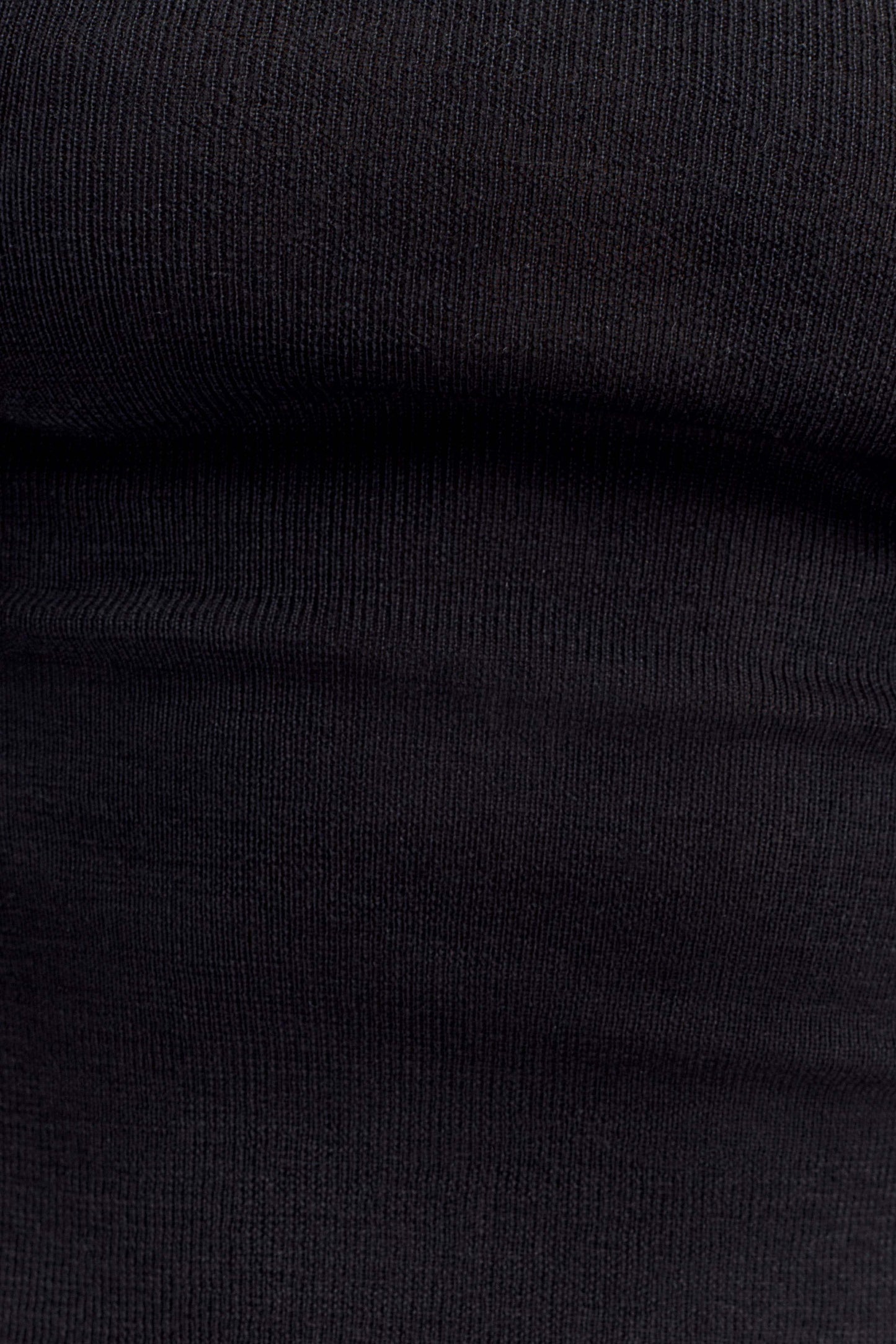 Paedyn Merino Wool Ribbed Long Sleeve Top - Black