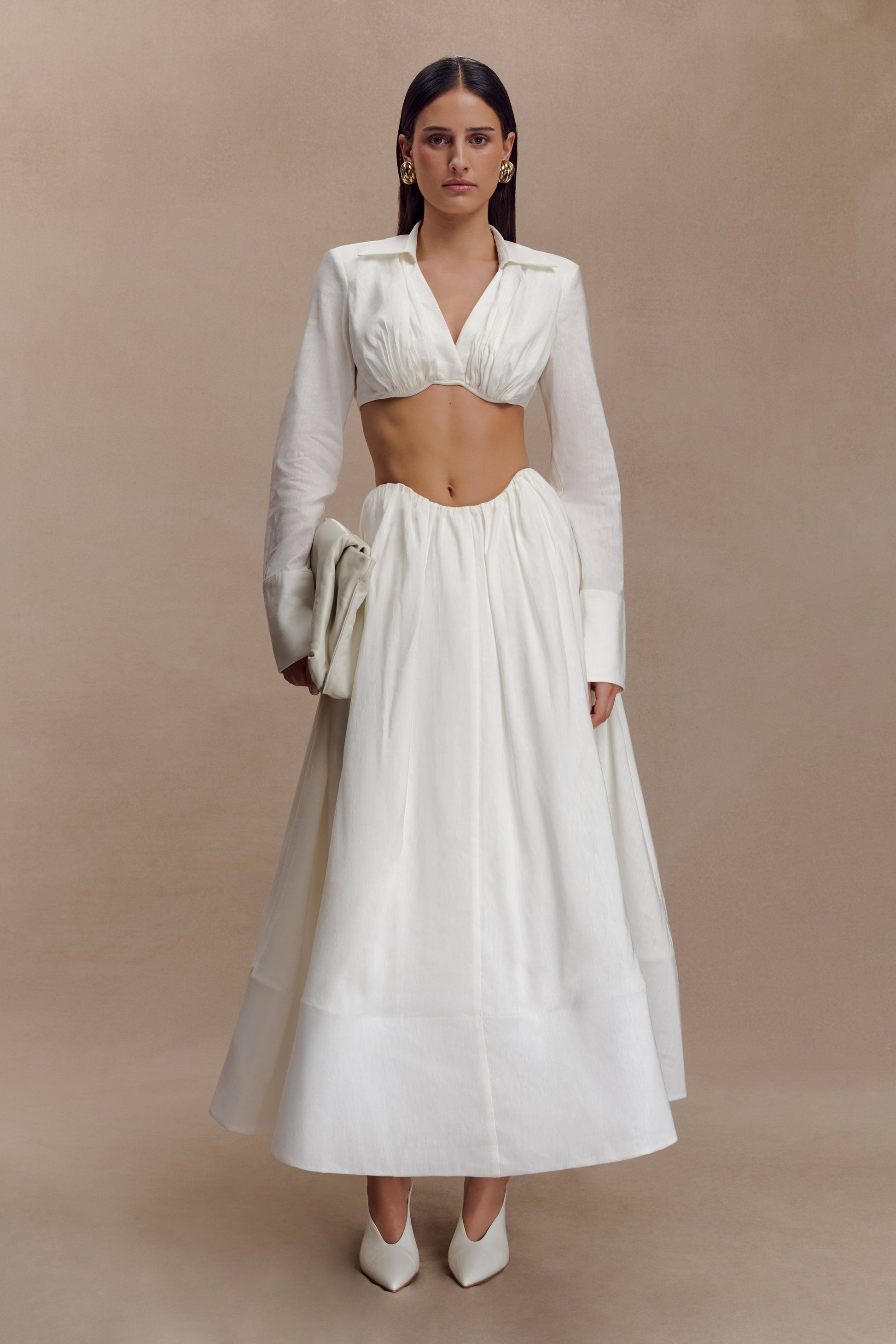 Greta Shirt Bra - White #9