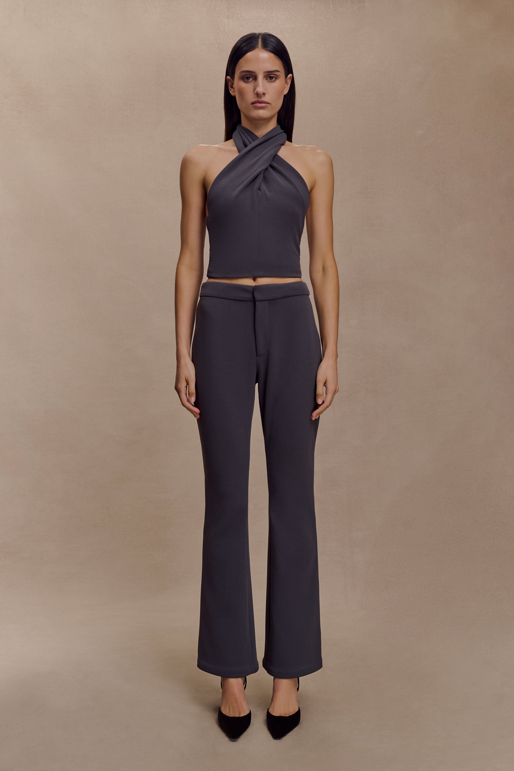 Marion Cross Over Top - Charcoal Shadow #7