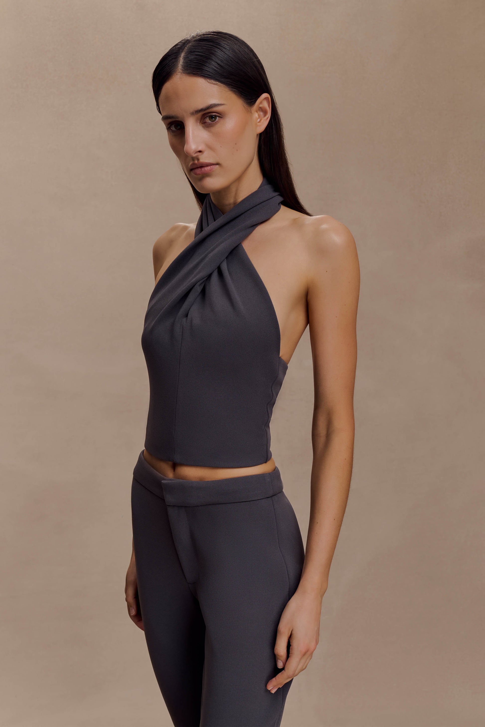 Marion Cross Over Top - Charcoal Shadow #6