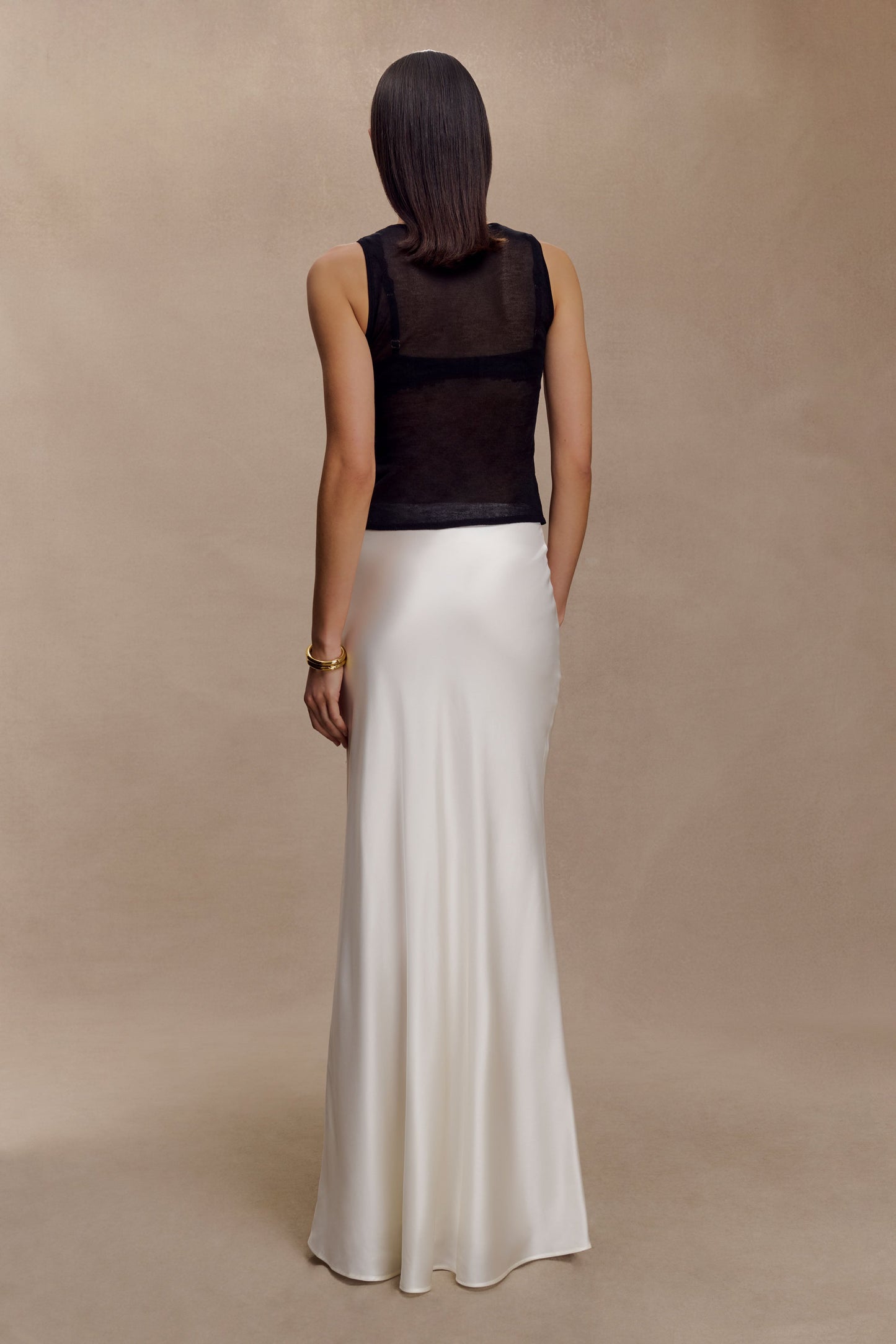 Sabrina Silk Blend Maxi Skirt - Ivory