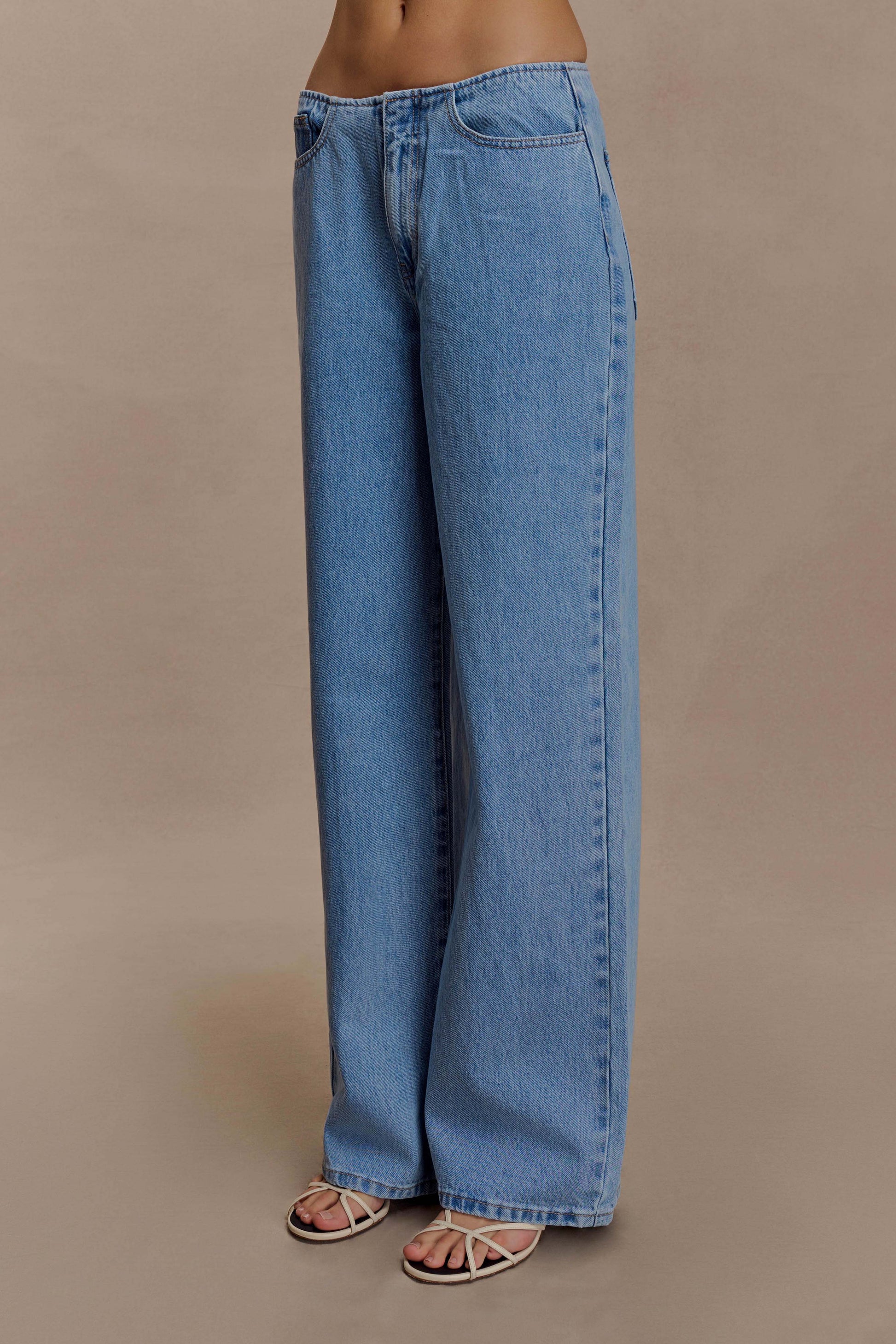 Caitlin Mid Rise Denim Jeans - Classic Blue #4