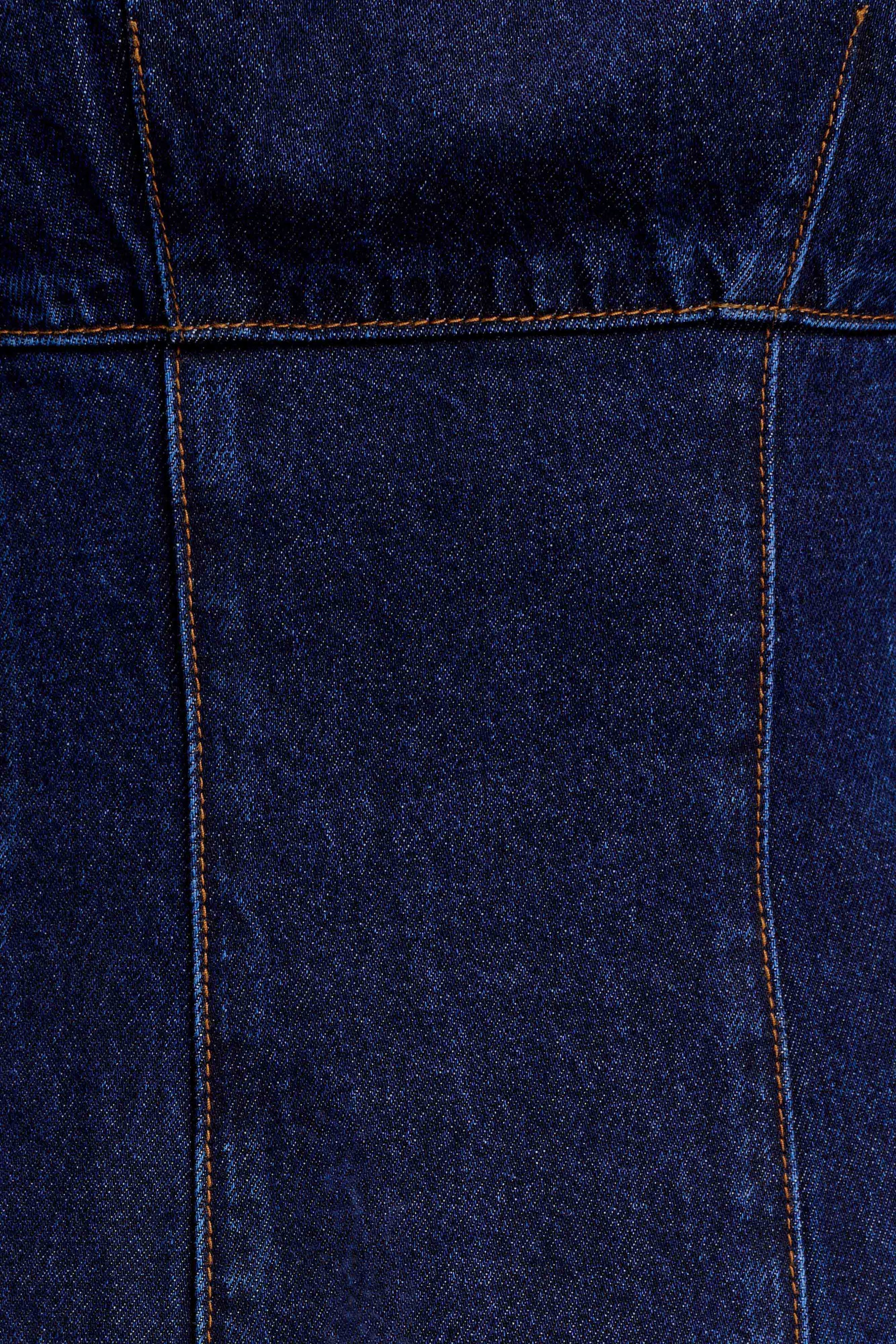 Cosmala Denim Long Sleeve Mini Dress - Indigo Blue #9