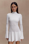 Adena Pointelle Knit Mini Dress - Ivory