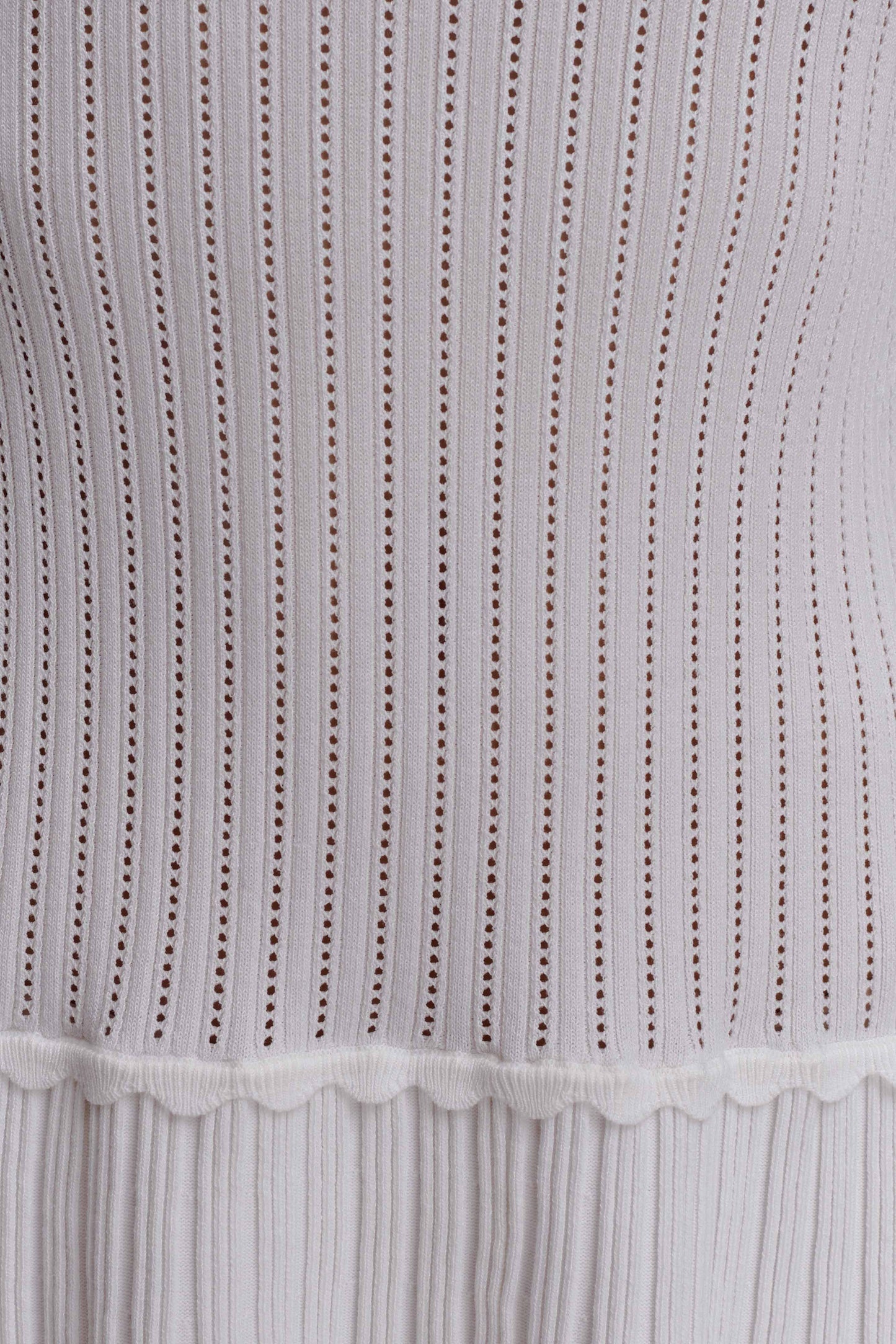 Adena Pointelle Knit Mini Dress - Ivory