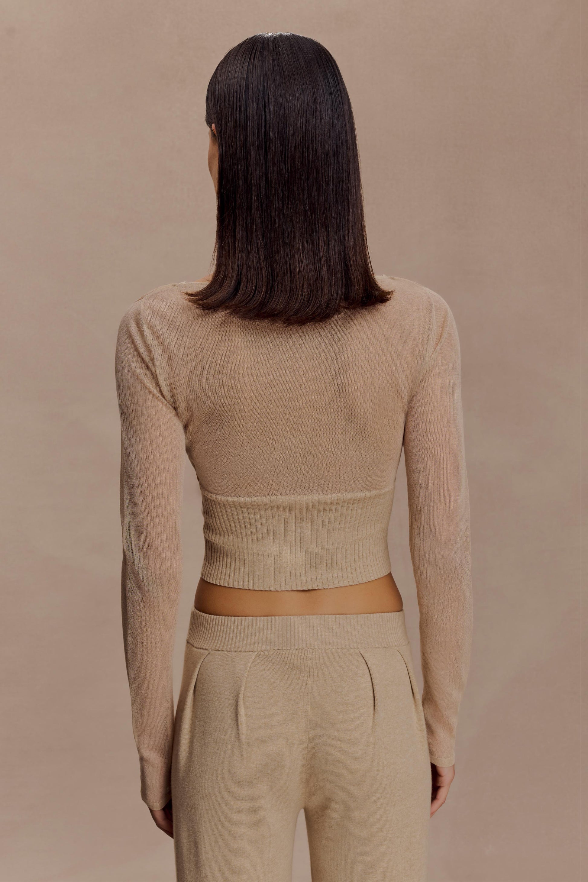 Brionee Silk Blend Knit Top - Sand #5