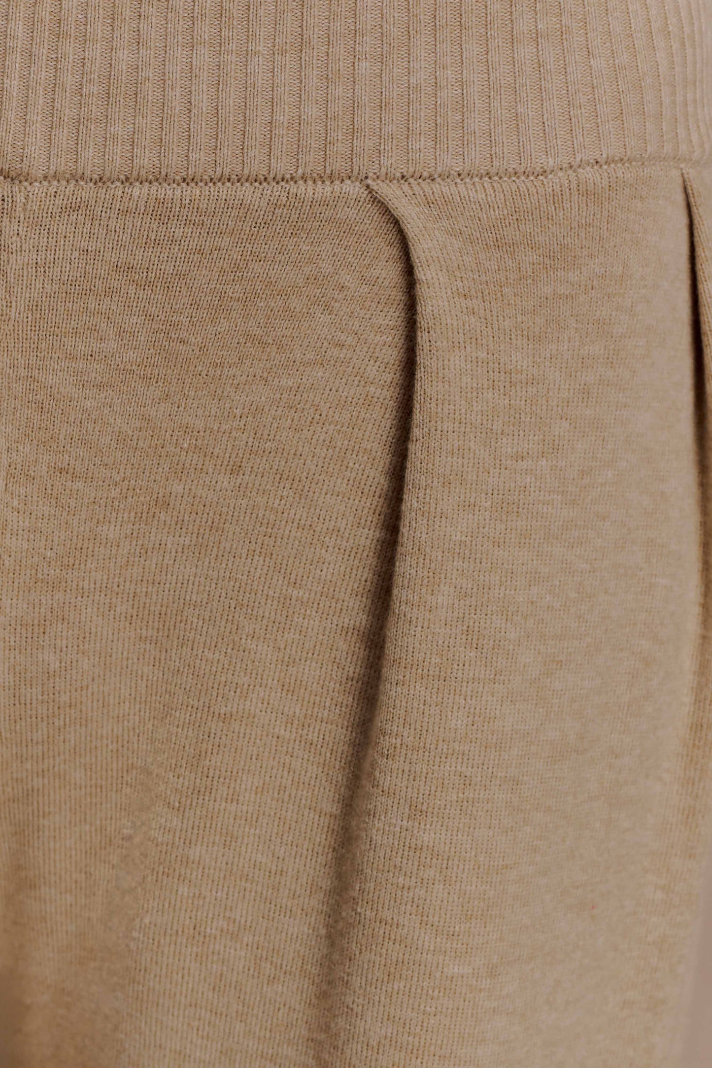 Frannie Gathered Silk Blend Knit Pants - Sand