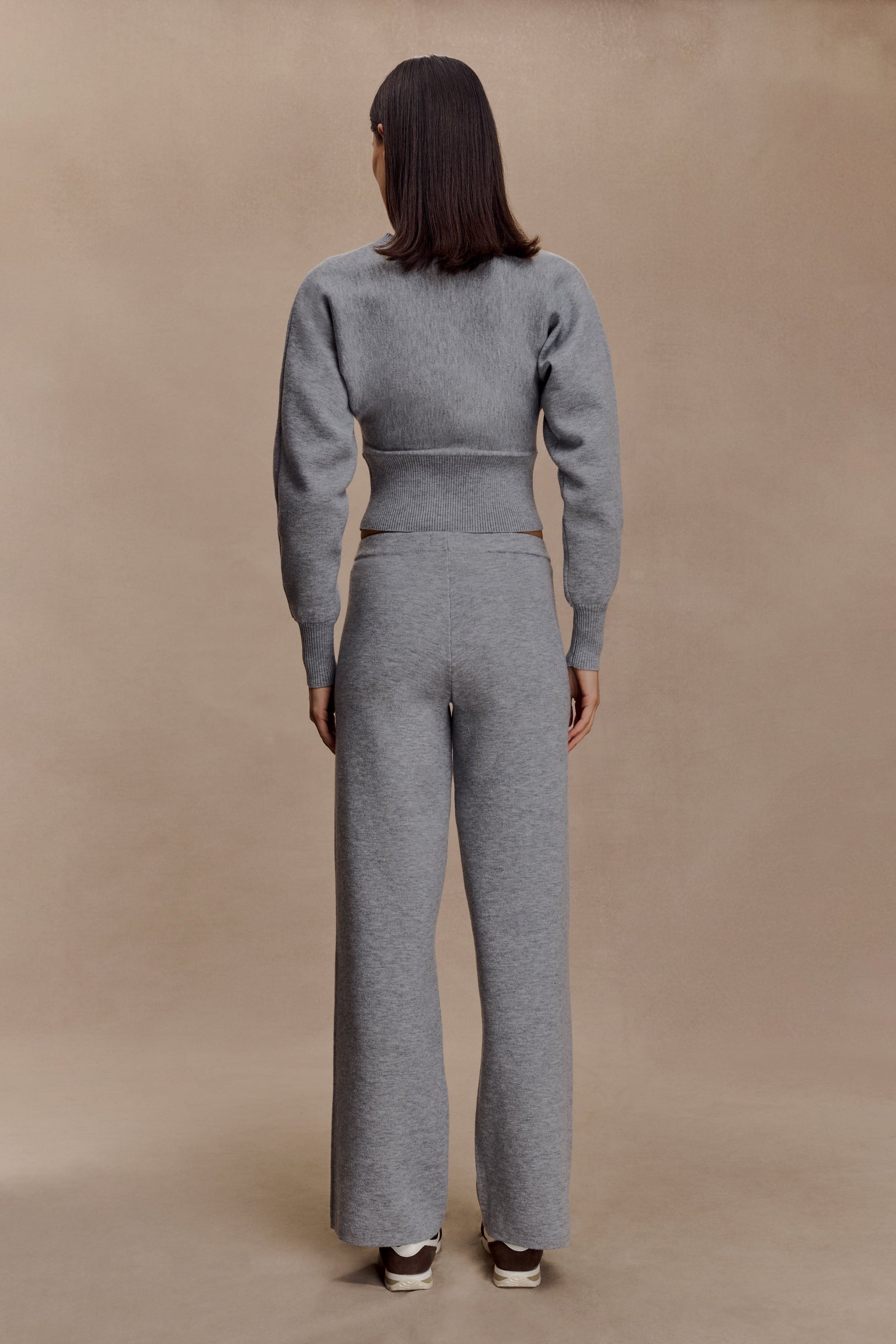 Kerrymae Straight Leg Knit Pants - Grey Marle #2