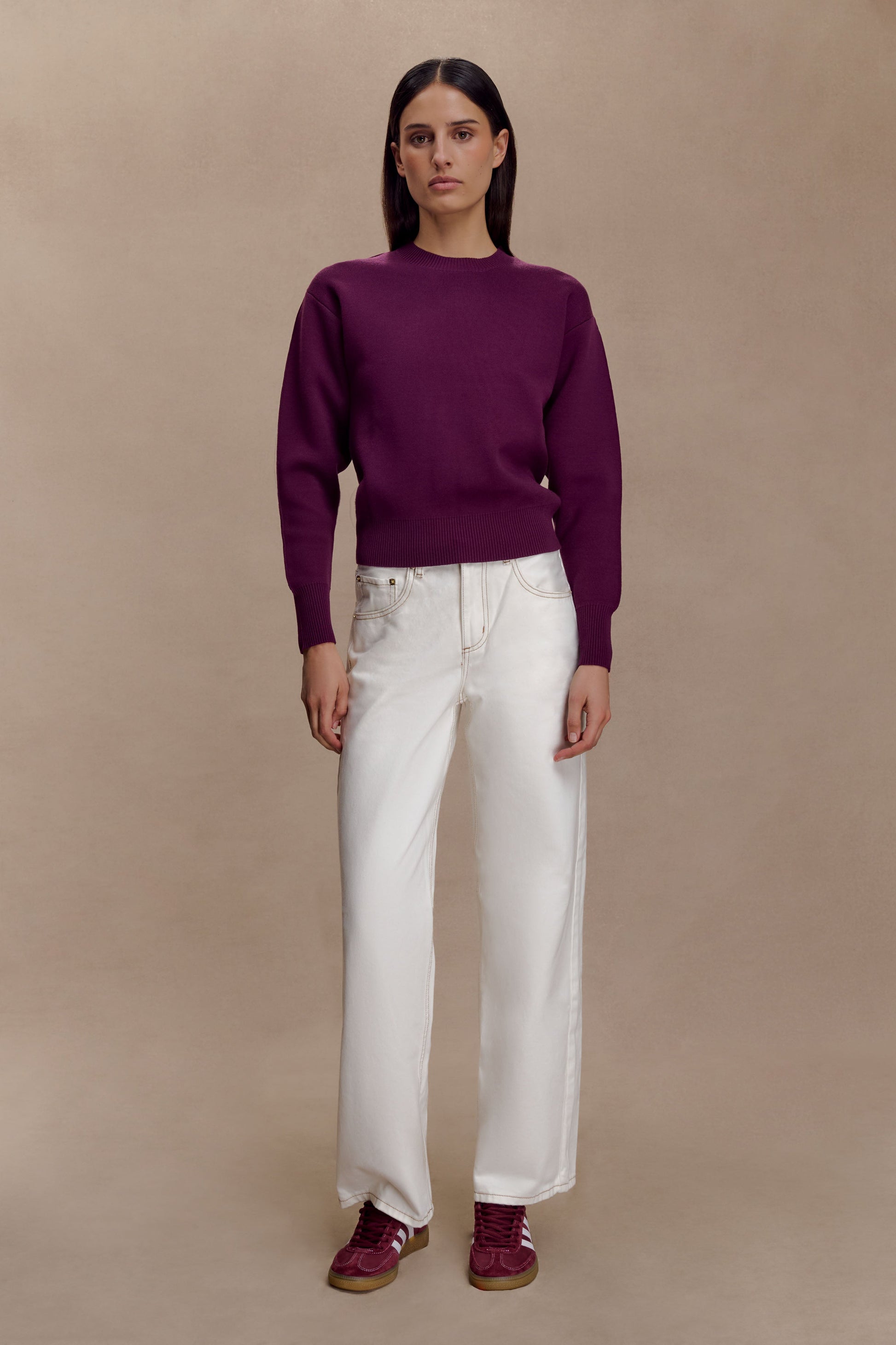 Braxton Cozy Knit Jumper - Plum #9