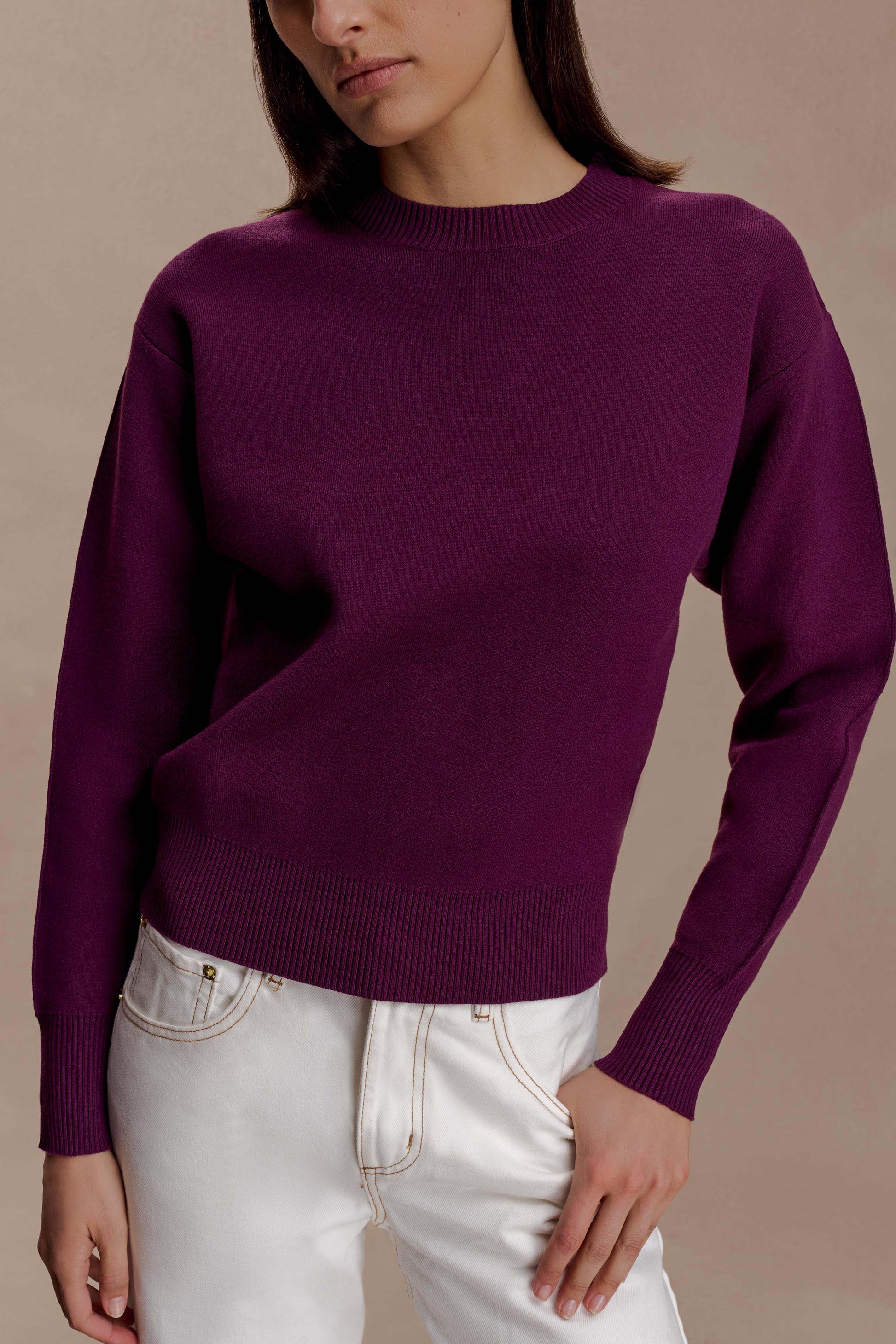 Braxton Cozy Knit Jumper - Plum #6