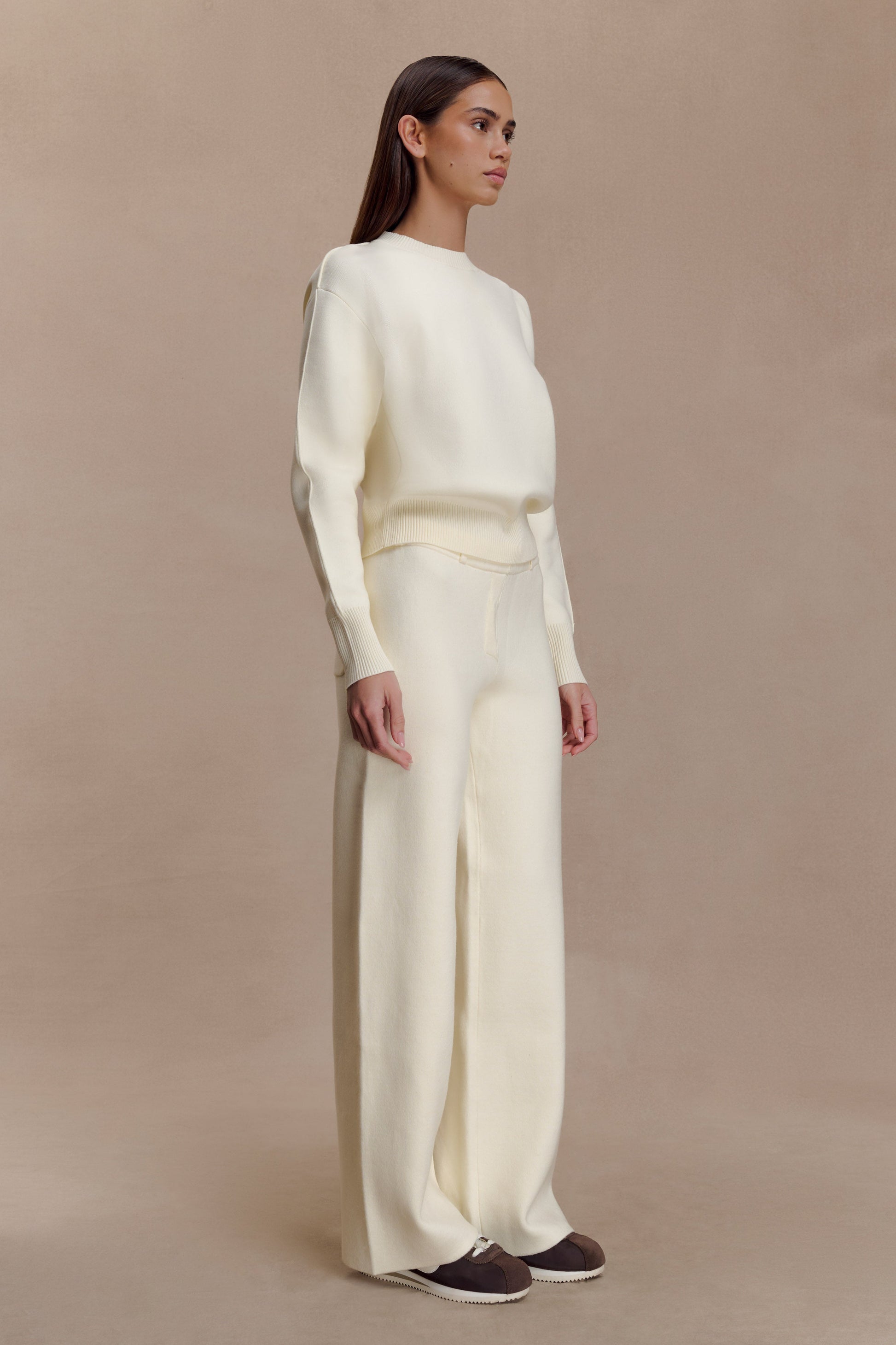 Lauren Knit Trouser - Ivory #4