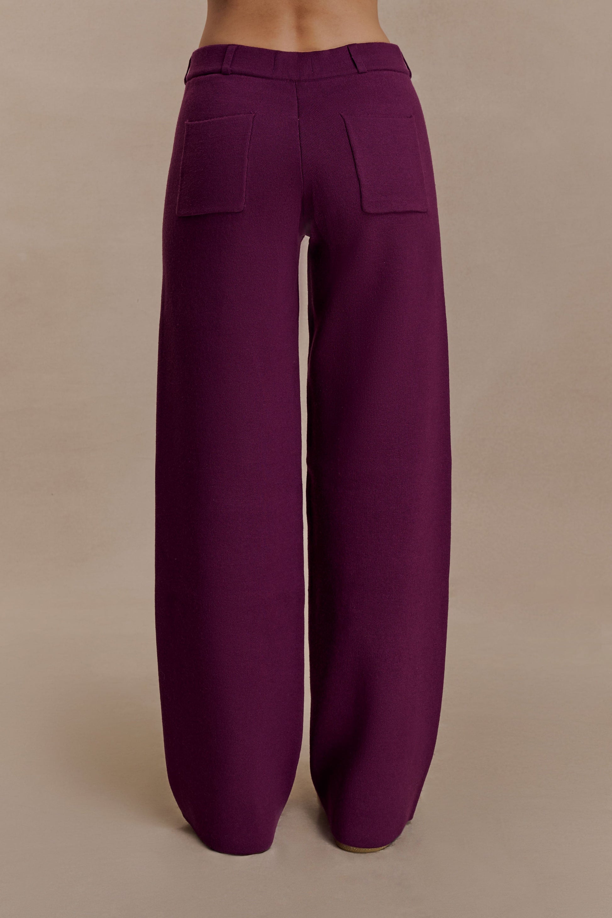 Lauren Knit Trouser - Plum #5