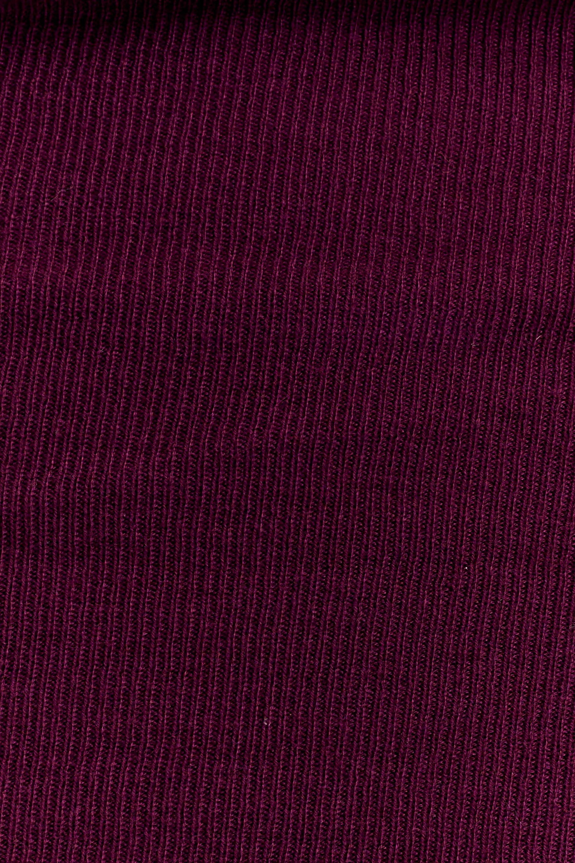 Mazie Asymetrical Cashmere Blend Long Sleeve Knit Top - Plum #6