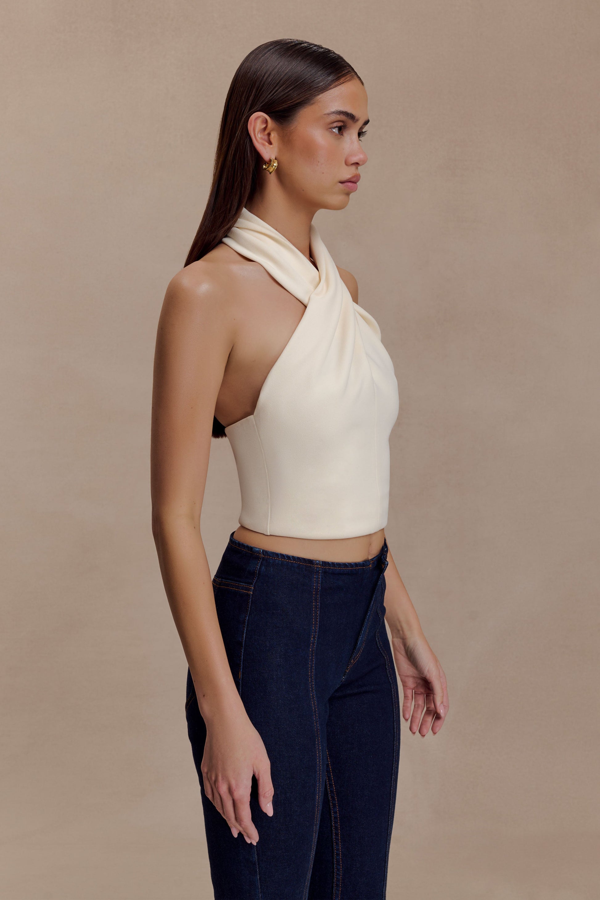 Marion Cross Over Top - Buttercream #3