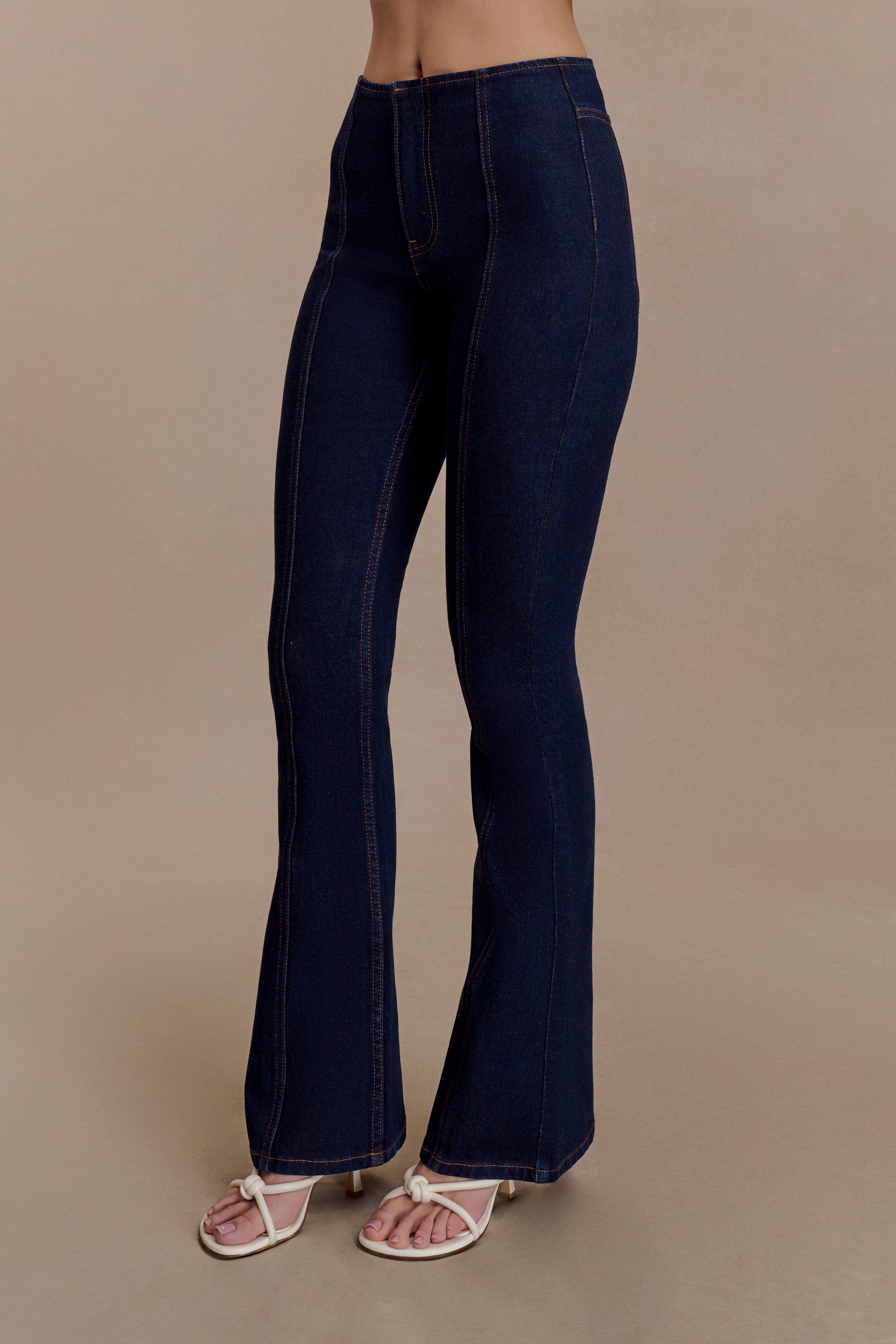 Clio Paneled Flare Jeans - Indigo Blue #5