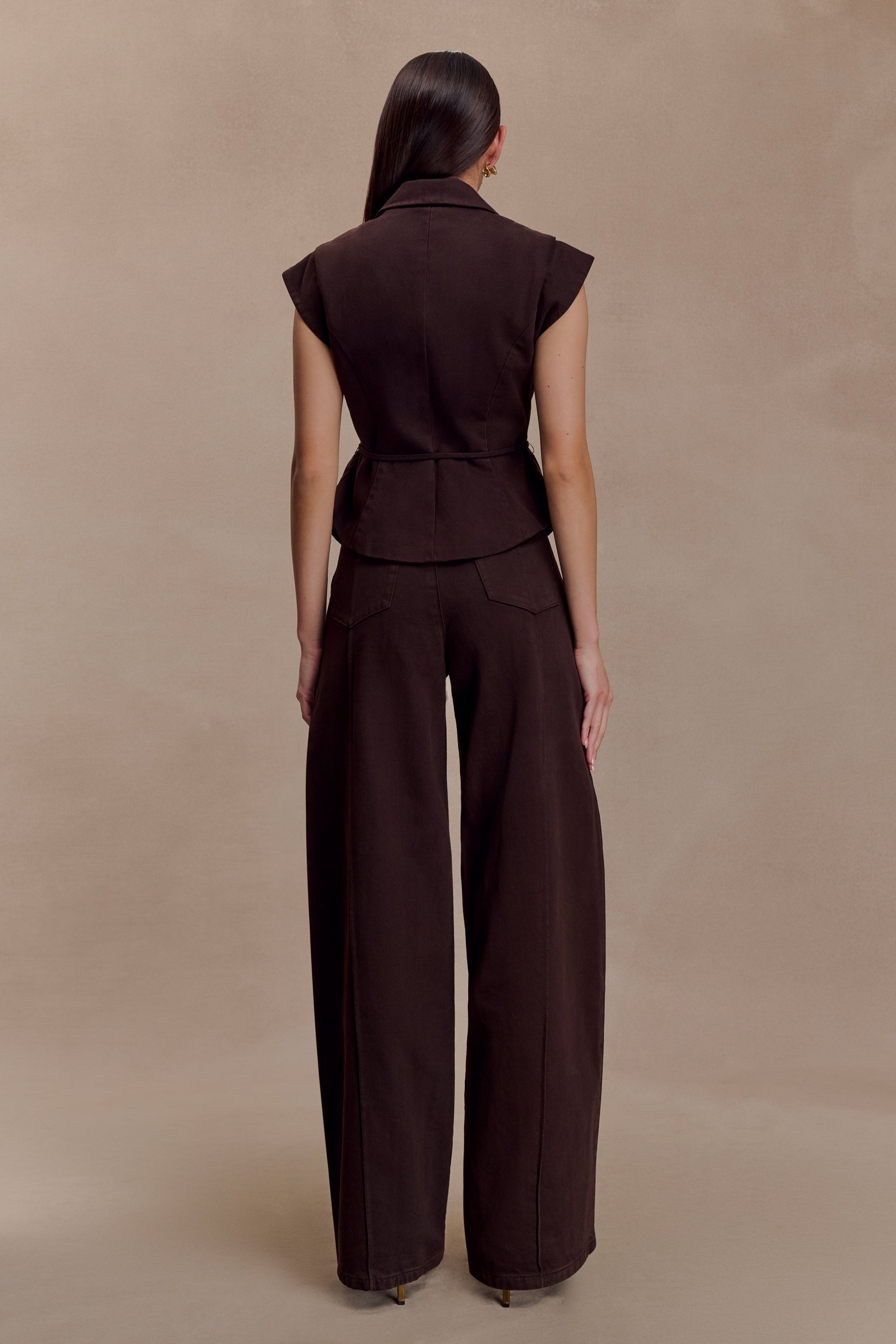 Beatrix High Rise Denim Jeans - Chocolate #5