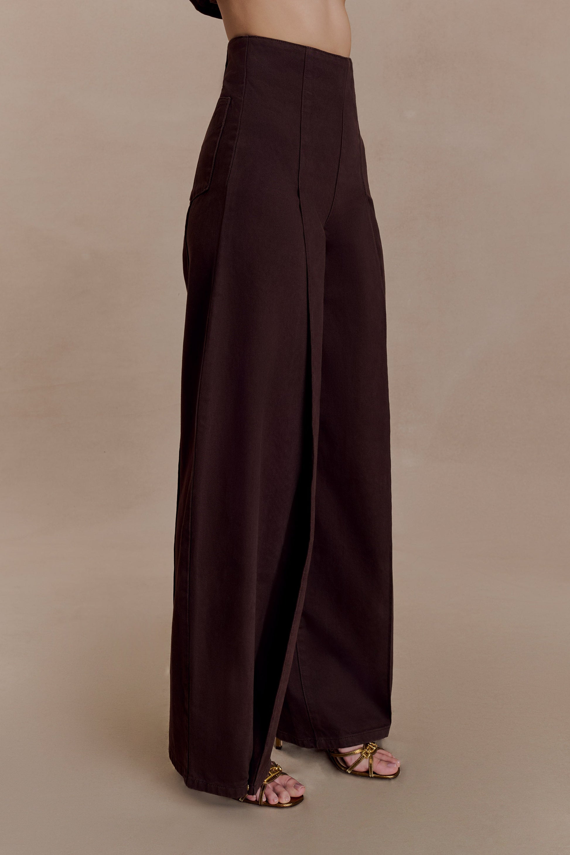 Beatrix High Rise Denim Jeans - Chocolate #6