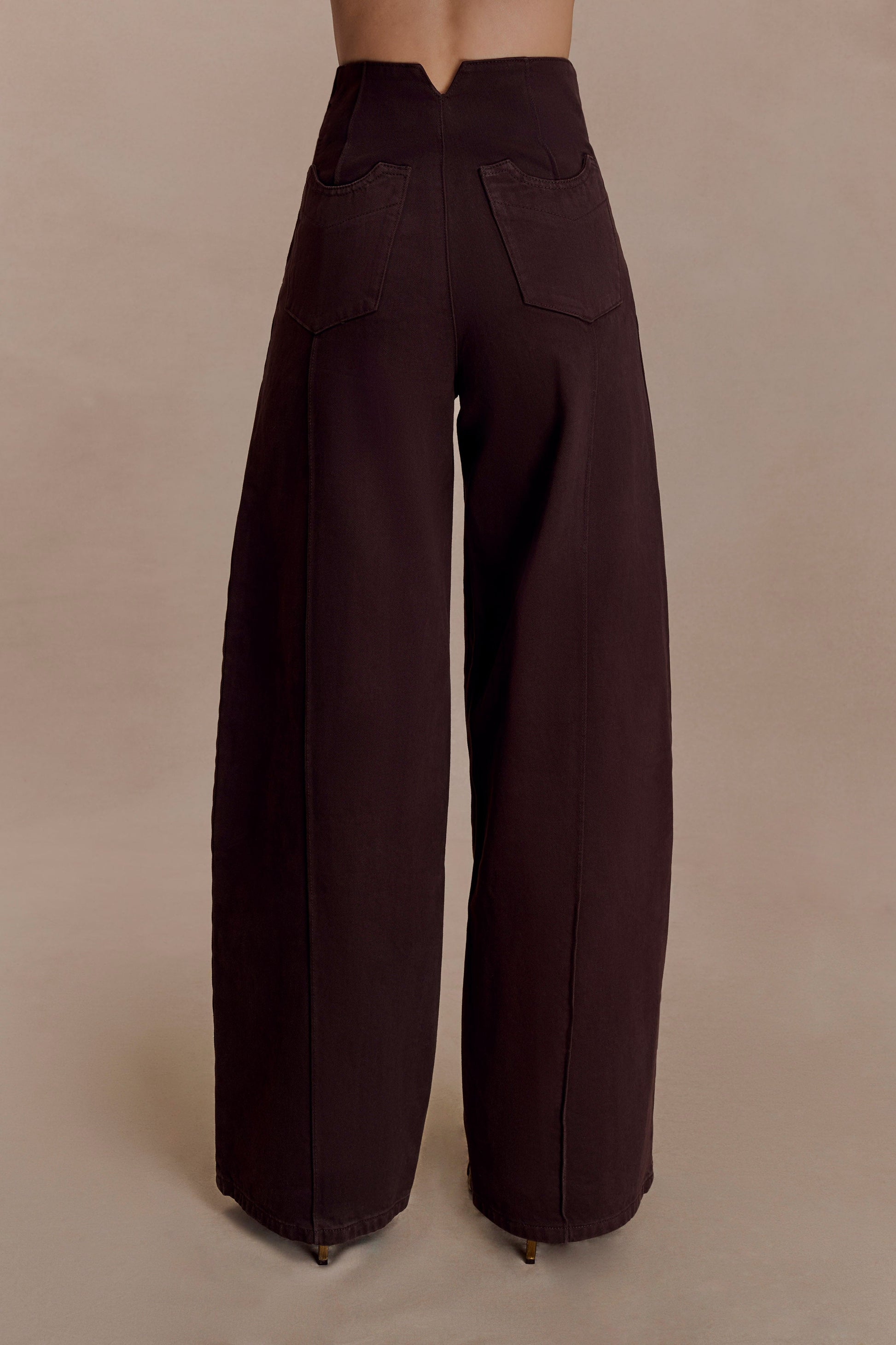 Beatrix High Rise Denim Jeans - Chocolate #7