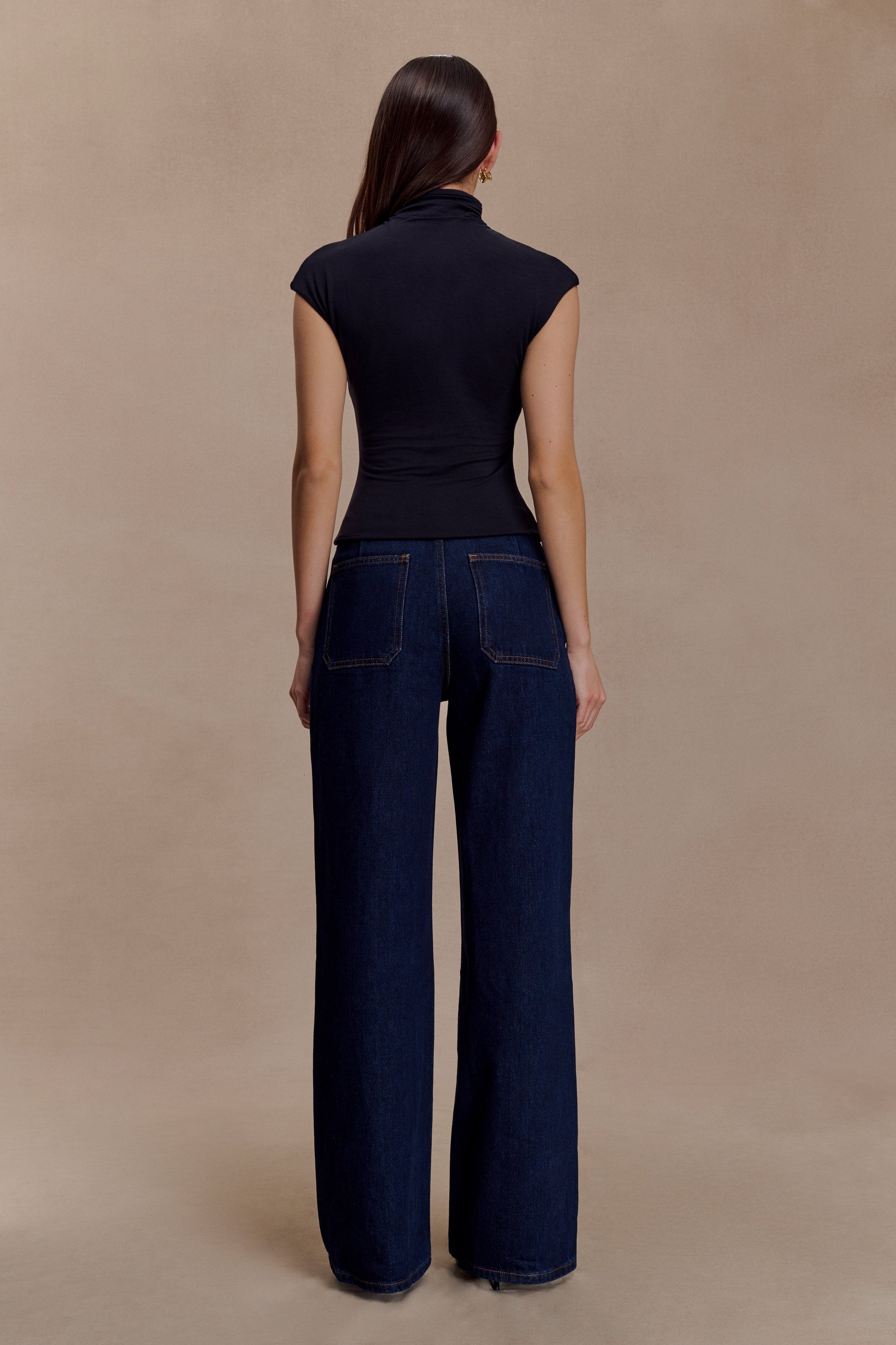 Freesia High Neck Sleeveless Top - Black #5