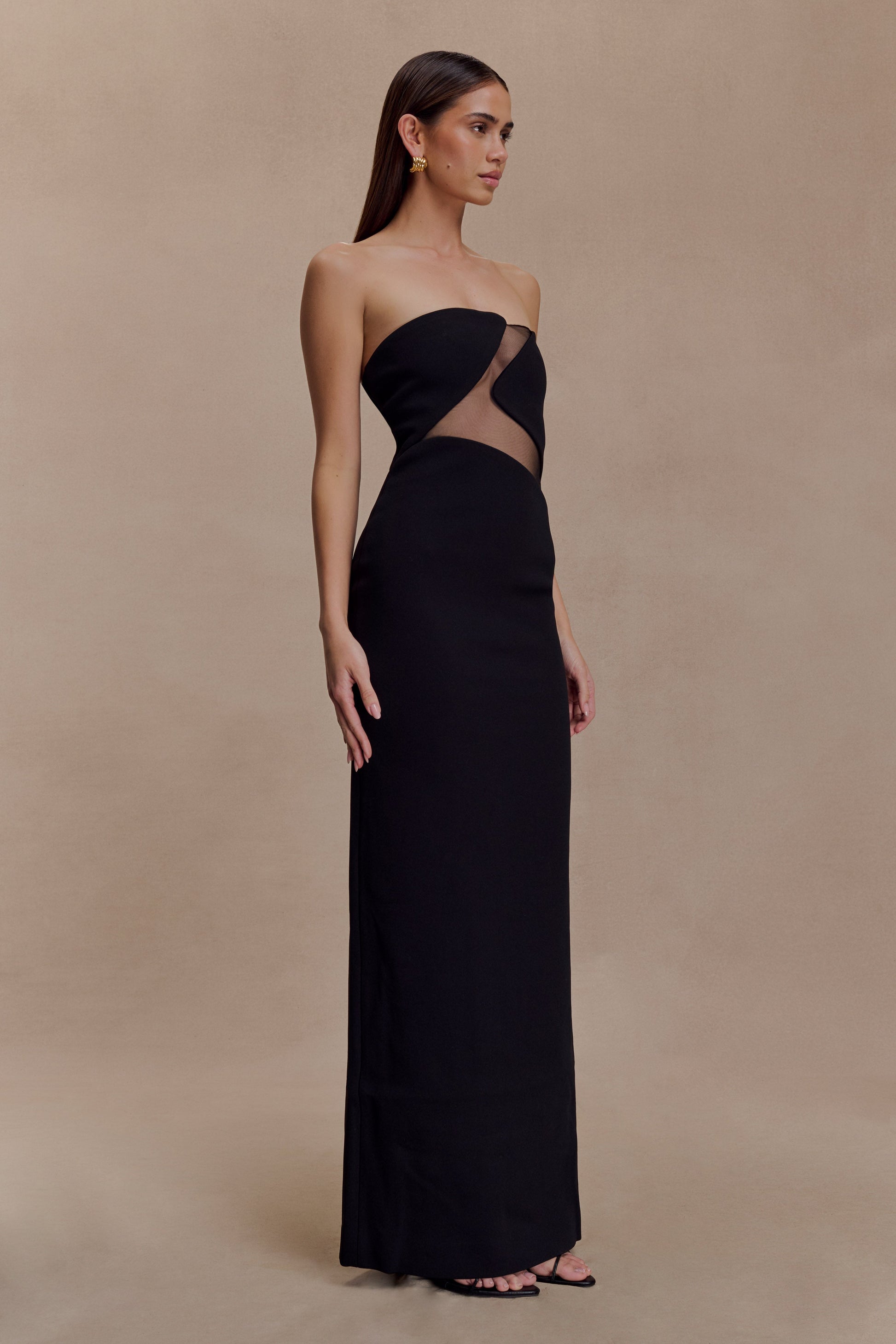 Lianne Strapless Maxi Dress - Black #4