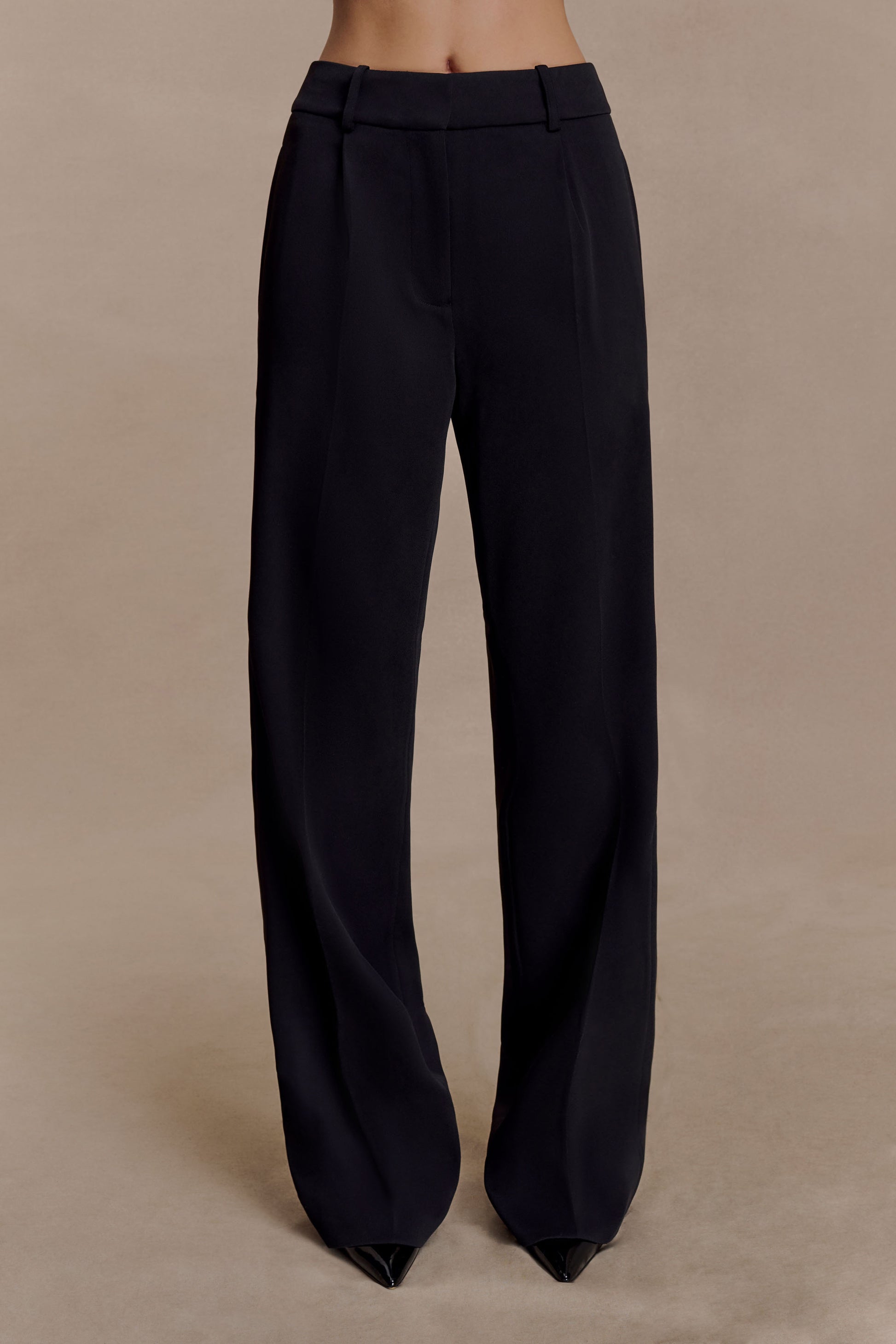 Fatima Satin Straight Leg Pant - Black #6