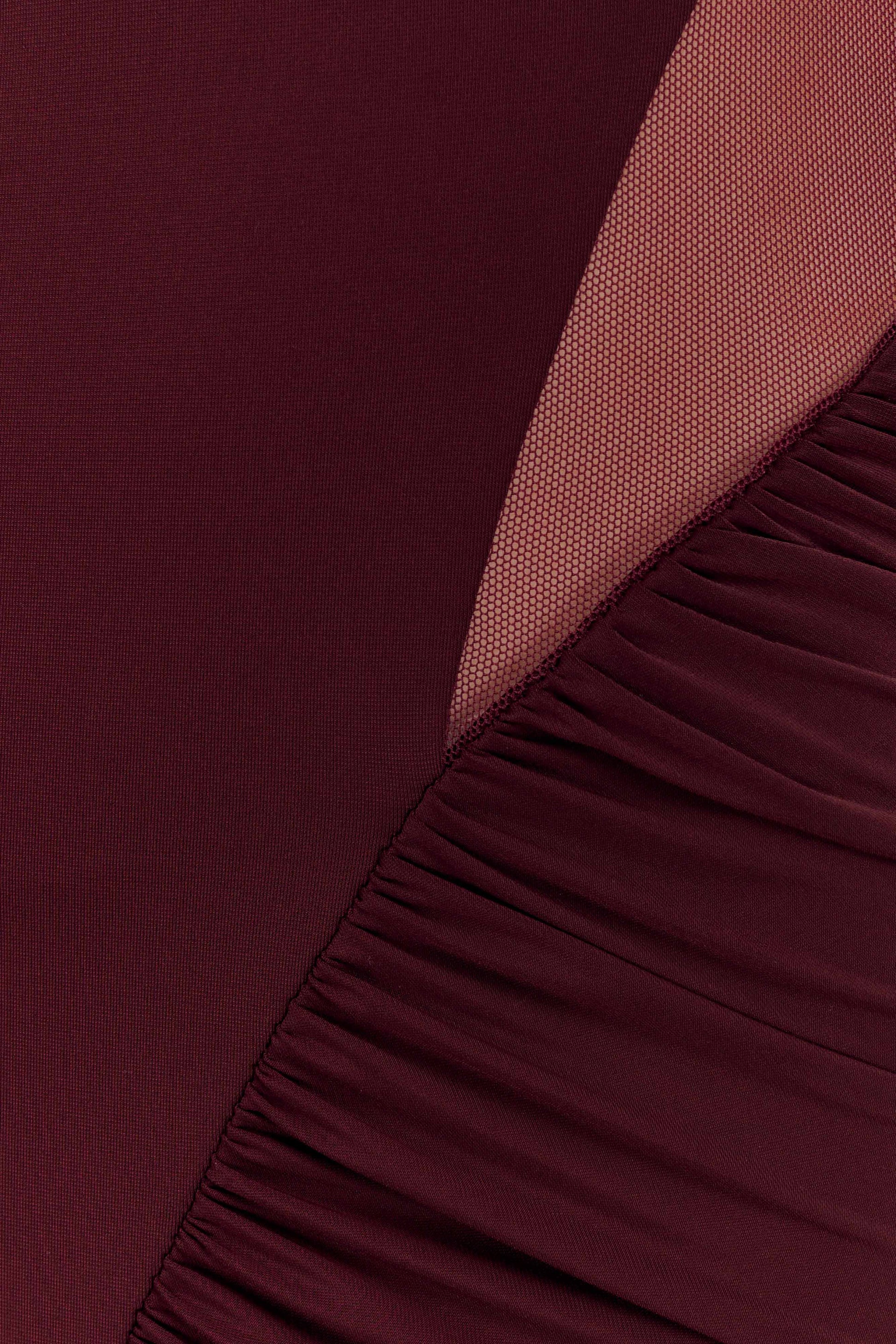 Louanne Slinky Long Sleeve Maxi Dress - Burgundy #5