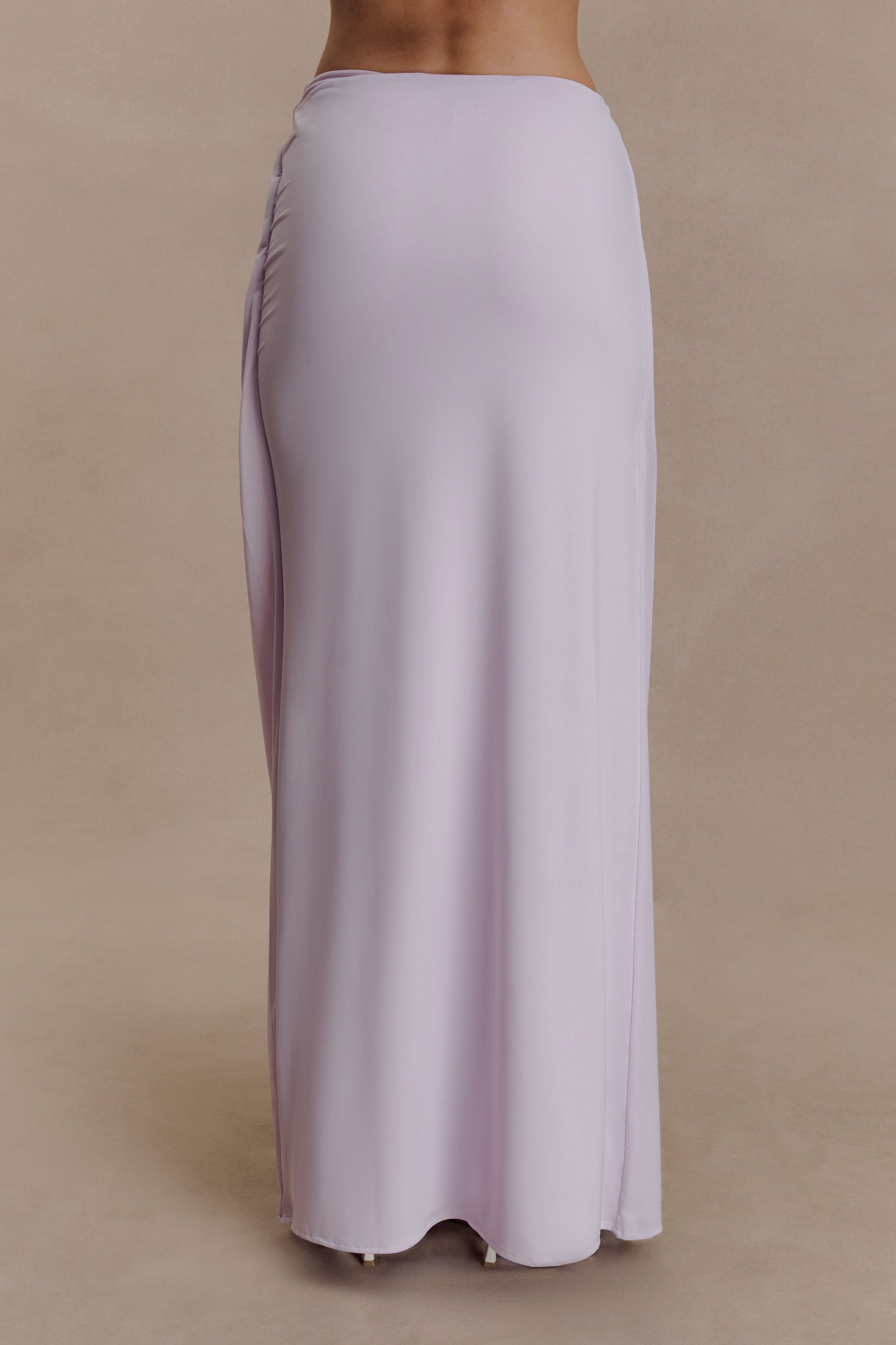 Bridget Slinky Maxi Skirt With Hardware - Dusty Lilac #5