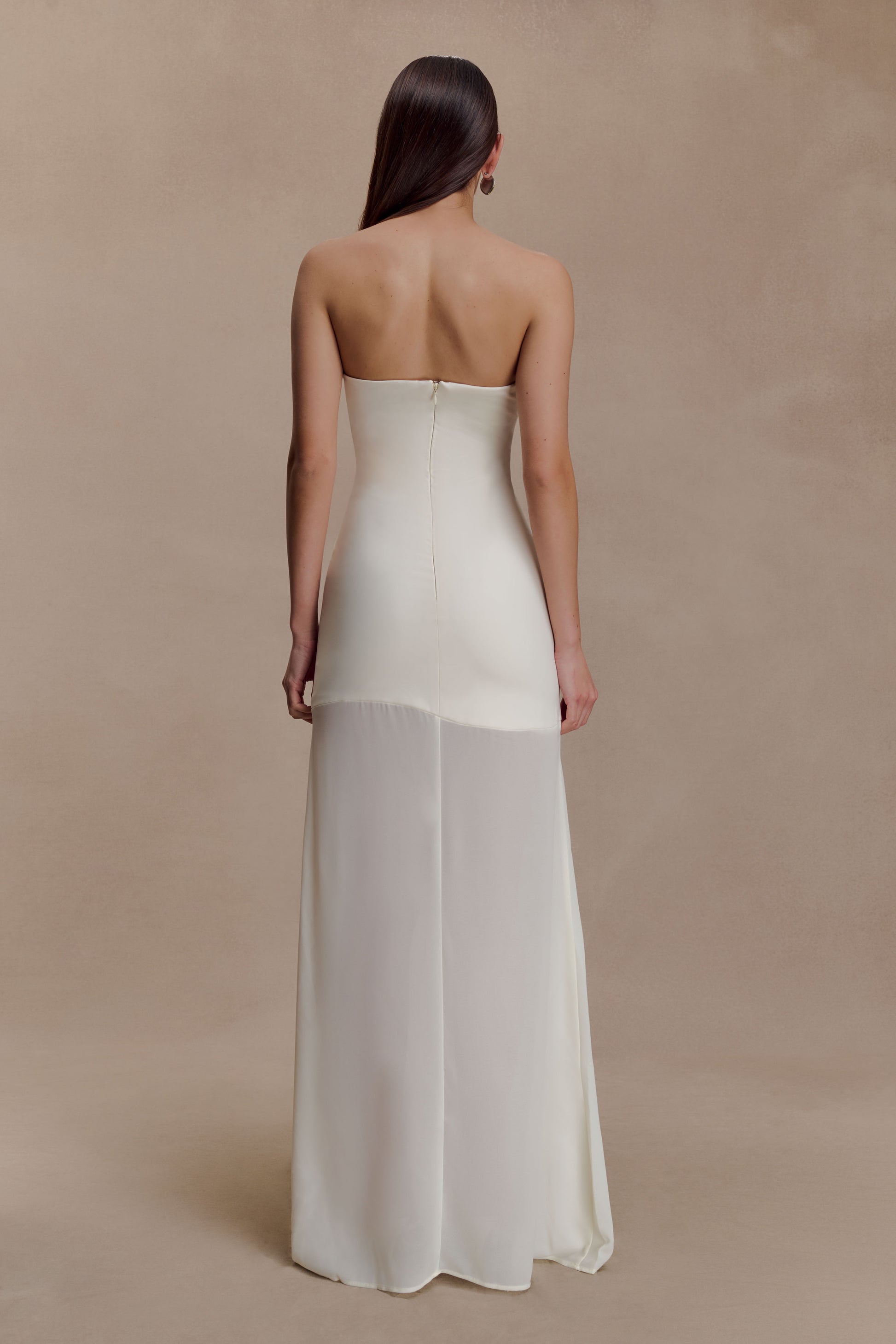 Mason Crepe And Chiffon Maxi Dress - Ivory #2