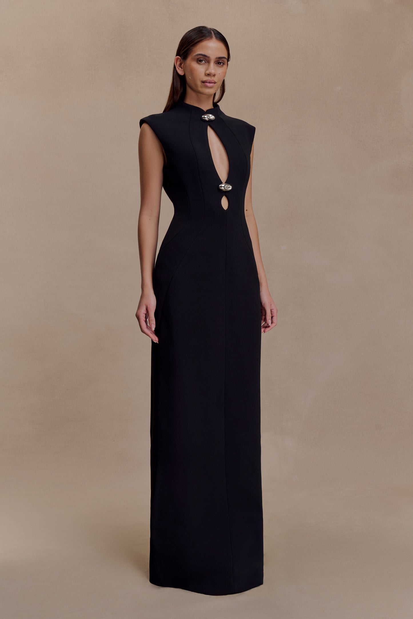 Michelle Cut Out Maxi Dress - Black