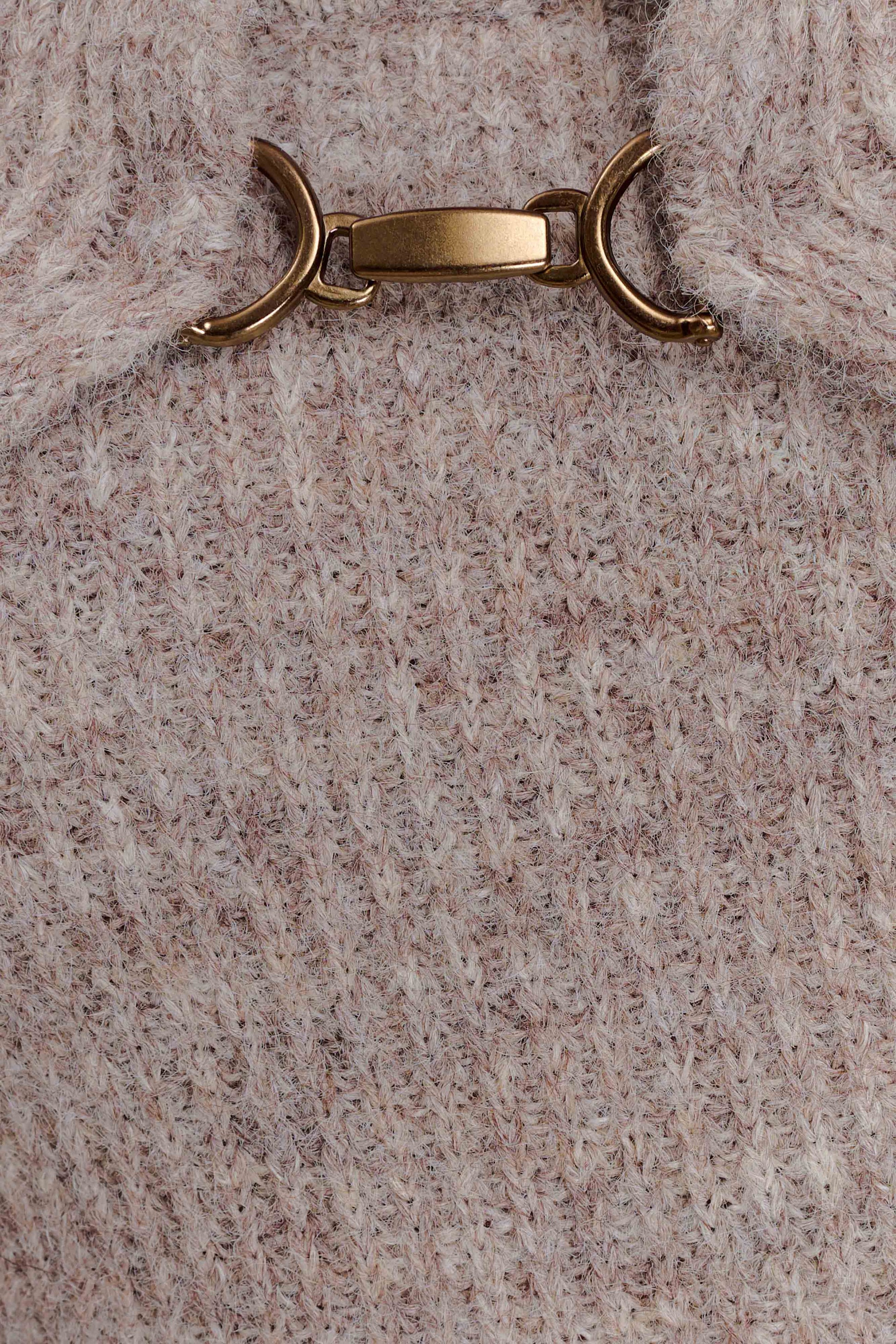 Baxter Off Shoulder Fluffy Knit Midi Dress - Taupe Marle #8