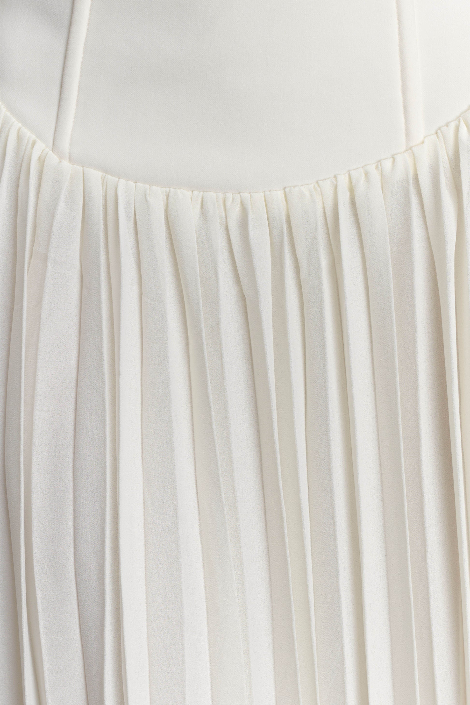 Stacie Pleated Halter Maxi Dress - Ivory #7