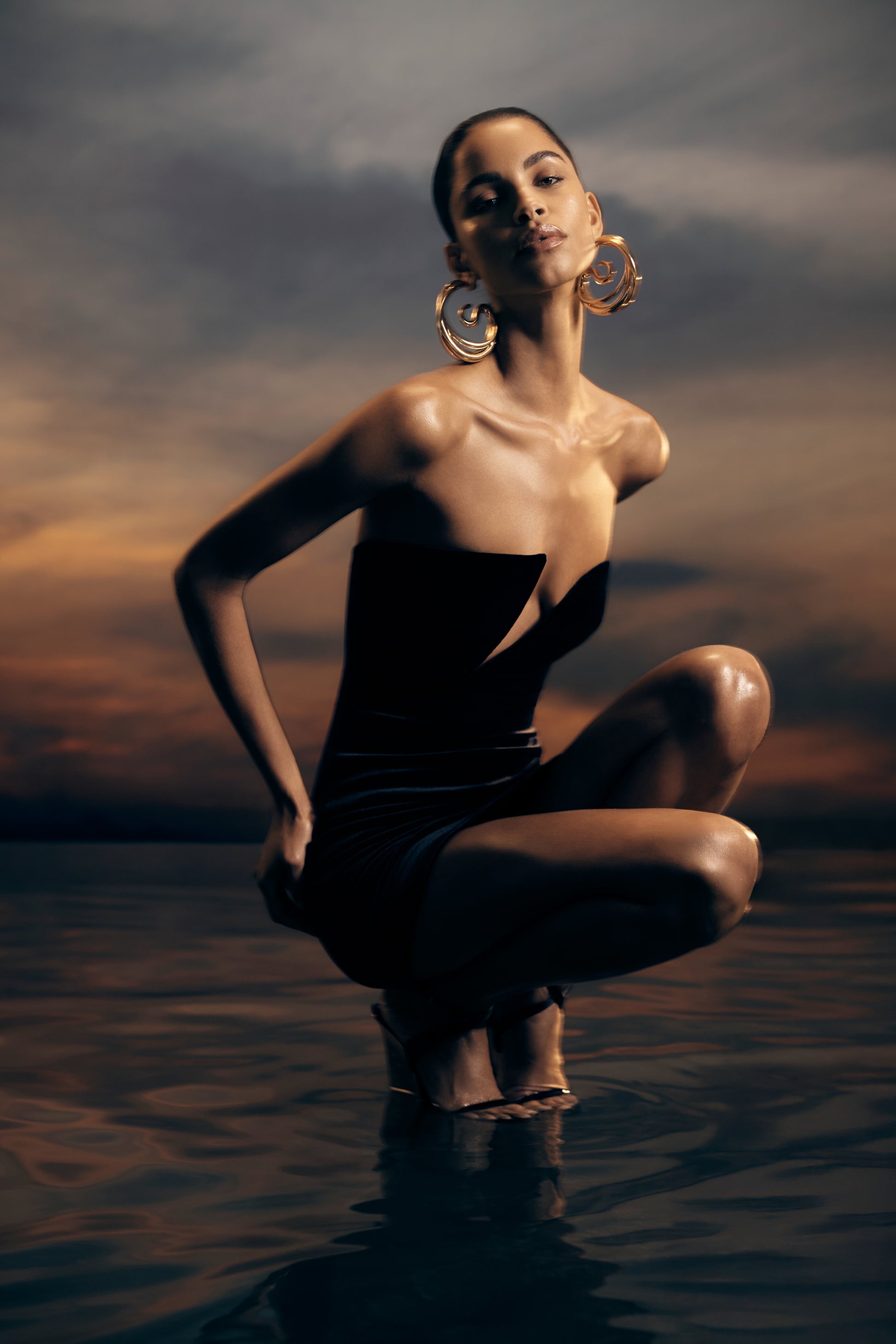 Paulina Velvet Strapless Mini Dress - Black #2