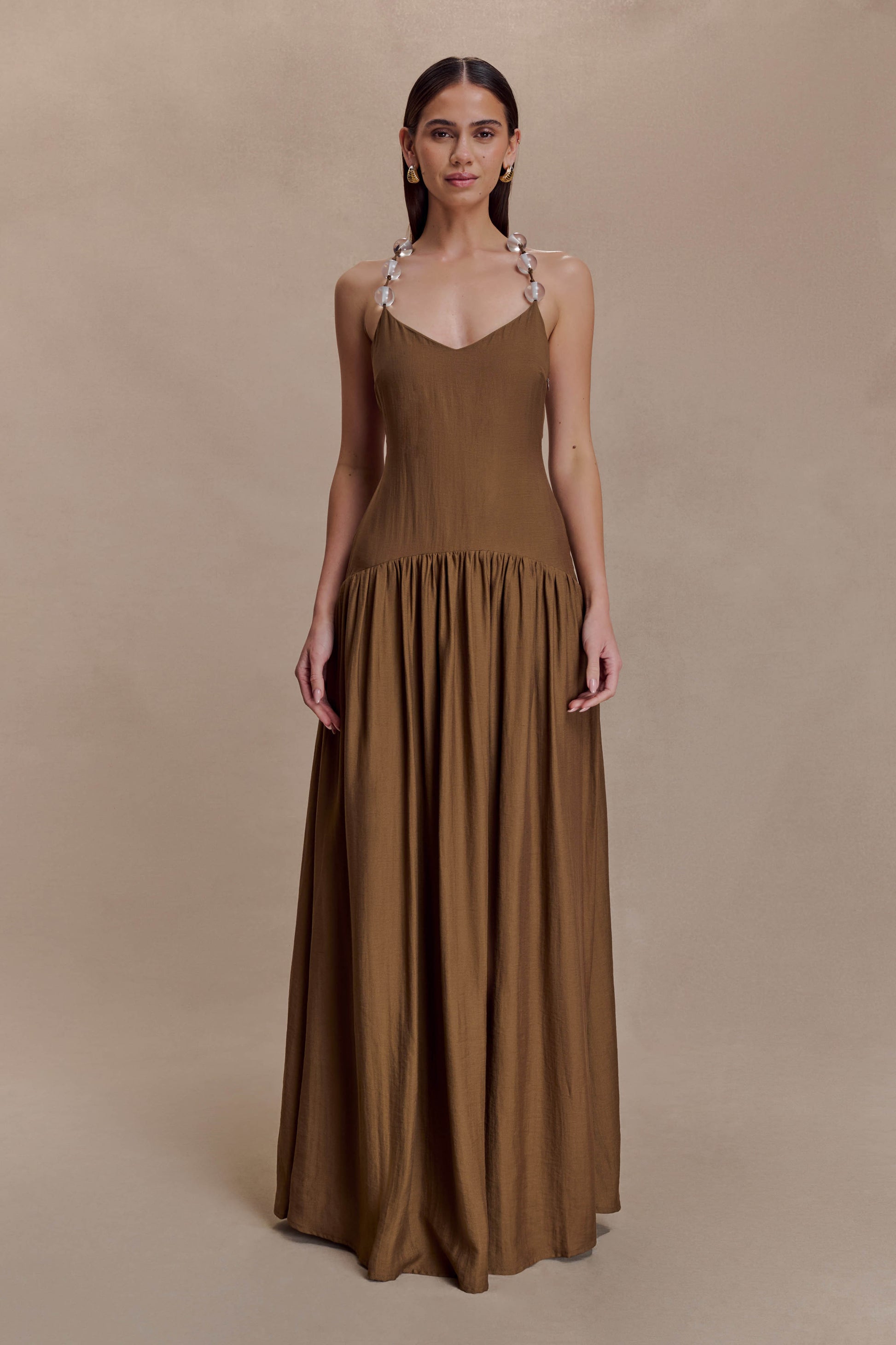 Darling Linen Maxi Dress - Chocolate #2