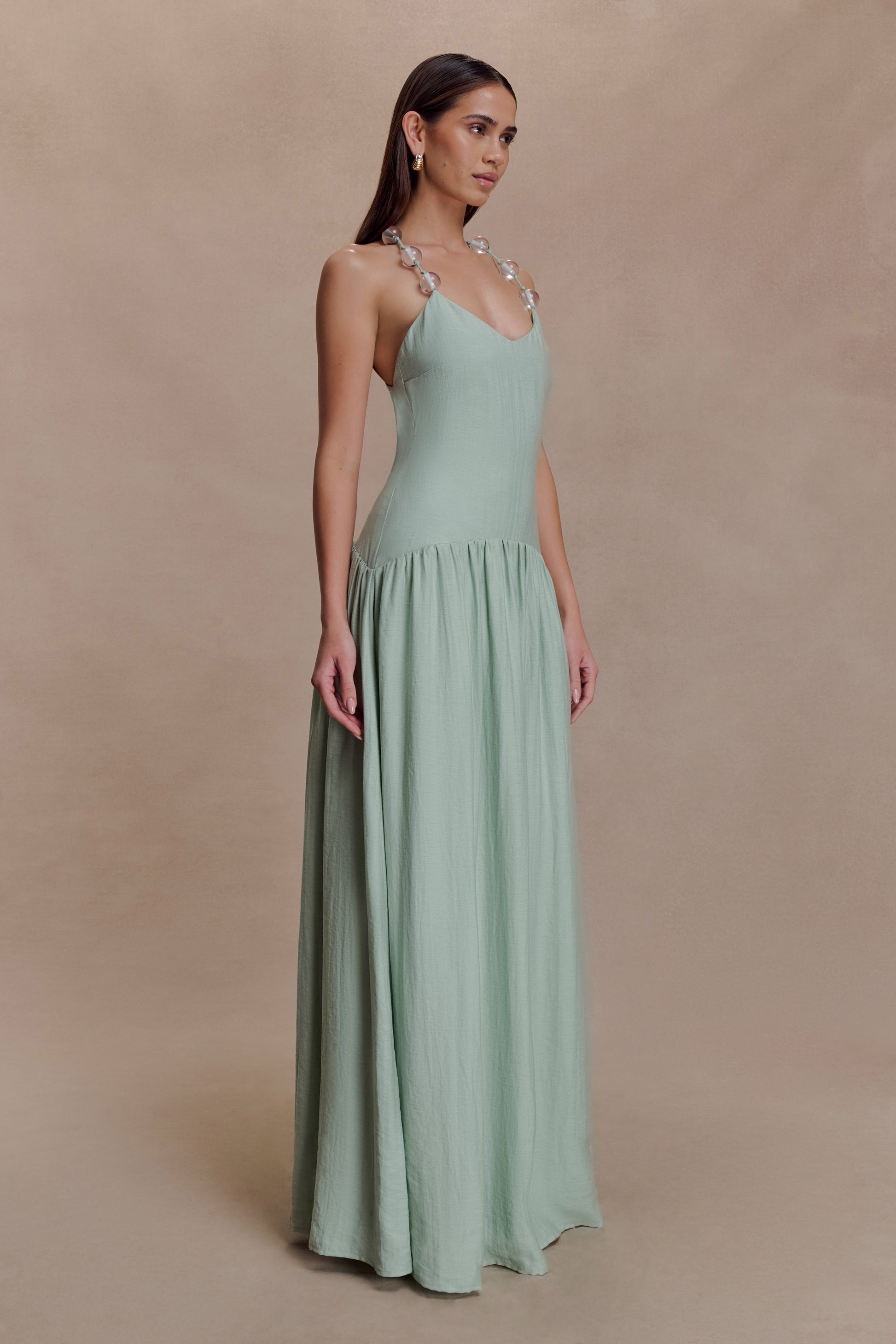 Darling Linen Maxi Dress - Sage #4